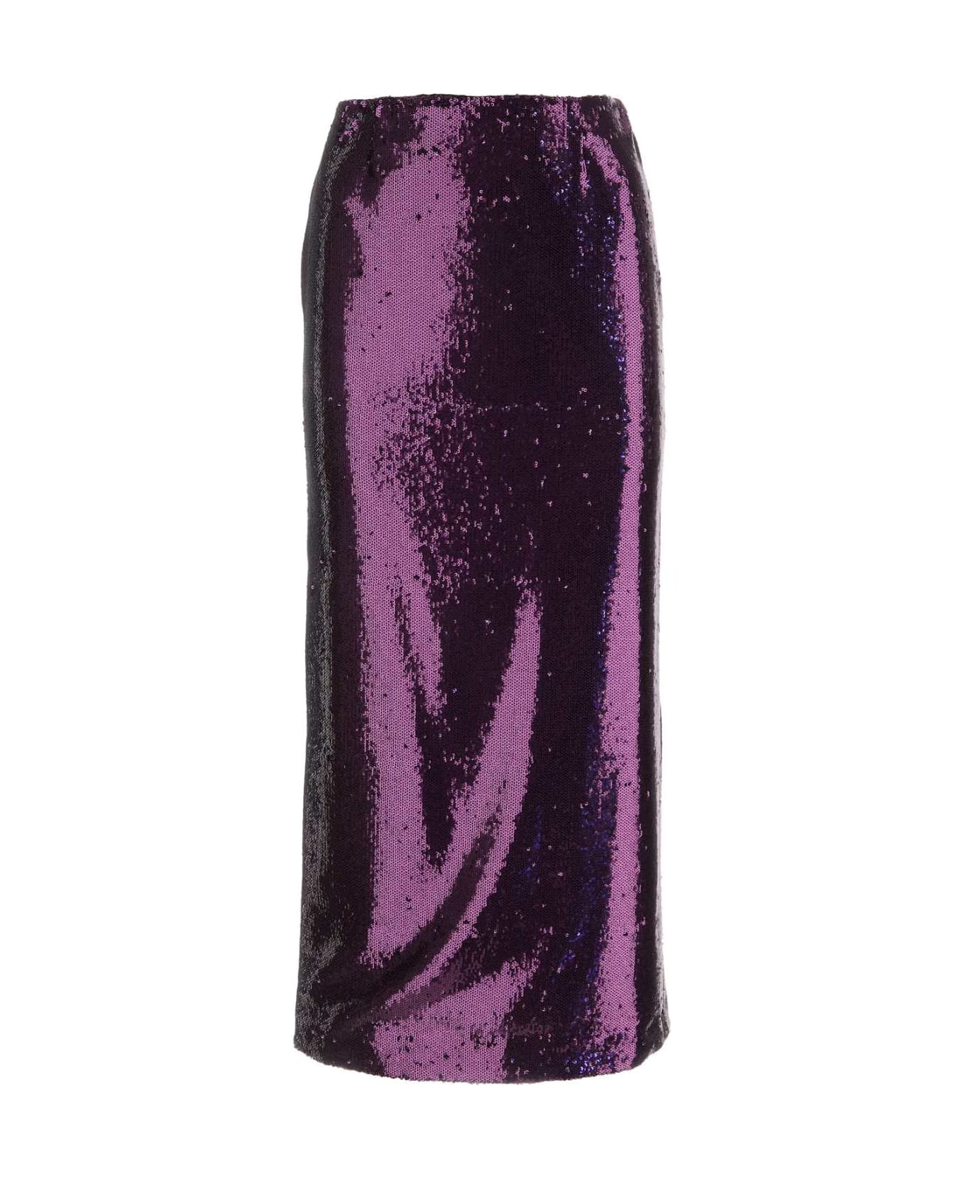 Philosophy di Lorenzo Serafini Purple Sequins Skirt - 0232