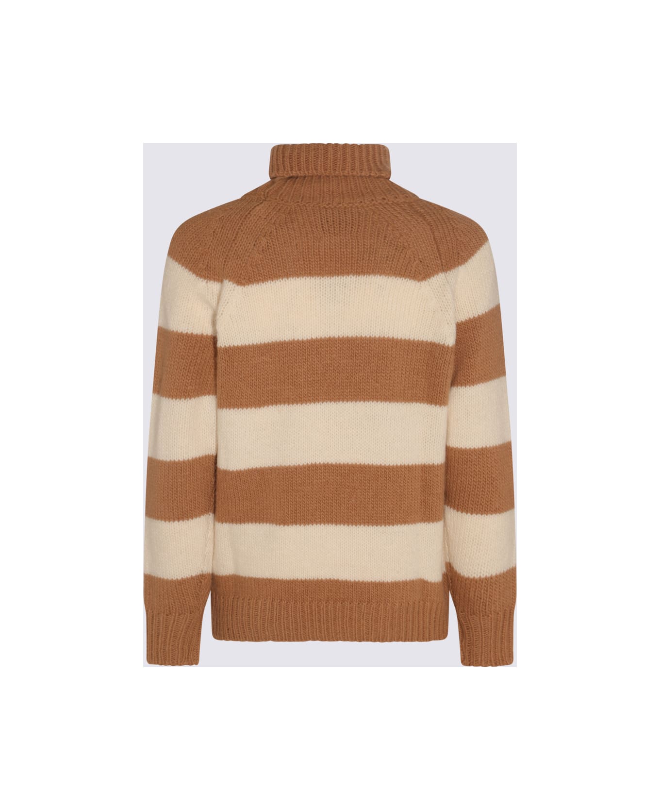 PT01 Beige And White Wool Knitwear