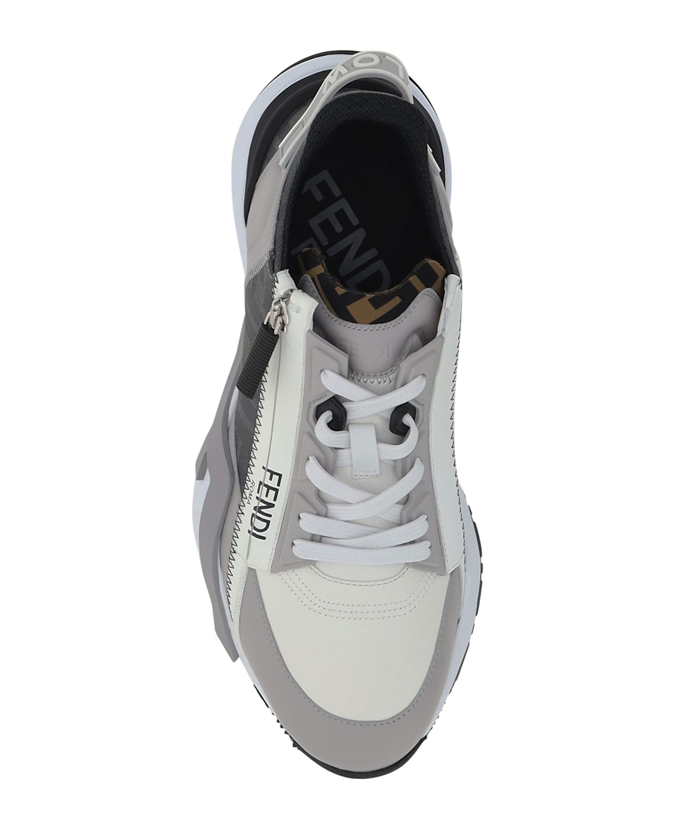 Fendi Flow Low-top Sneakers - Uwhit+accia.fer+grig