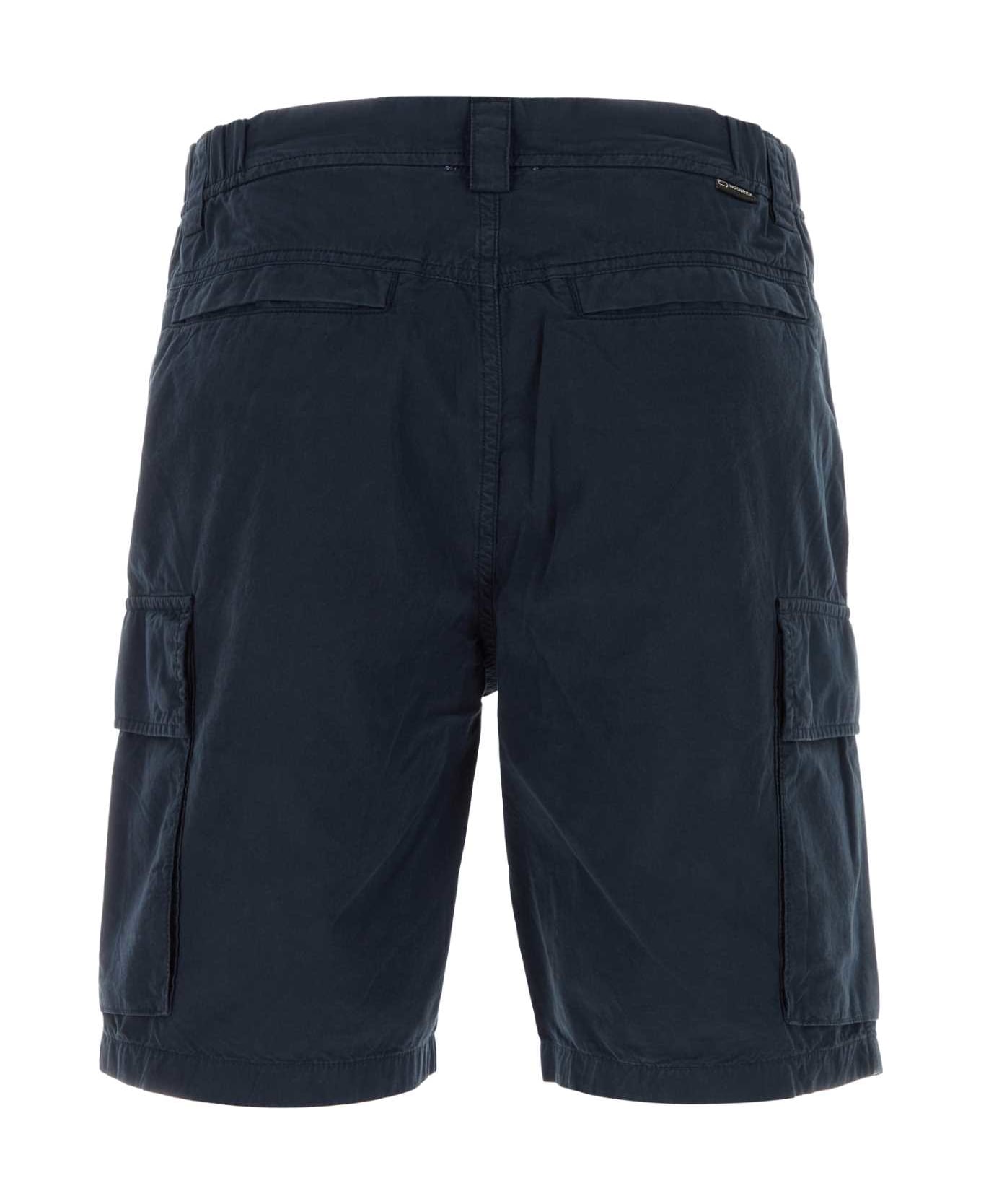 Woolrich Blue Cotton Bermuda Shorts - 3989