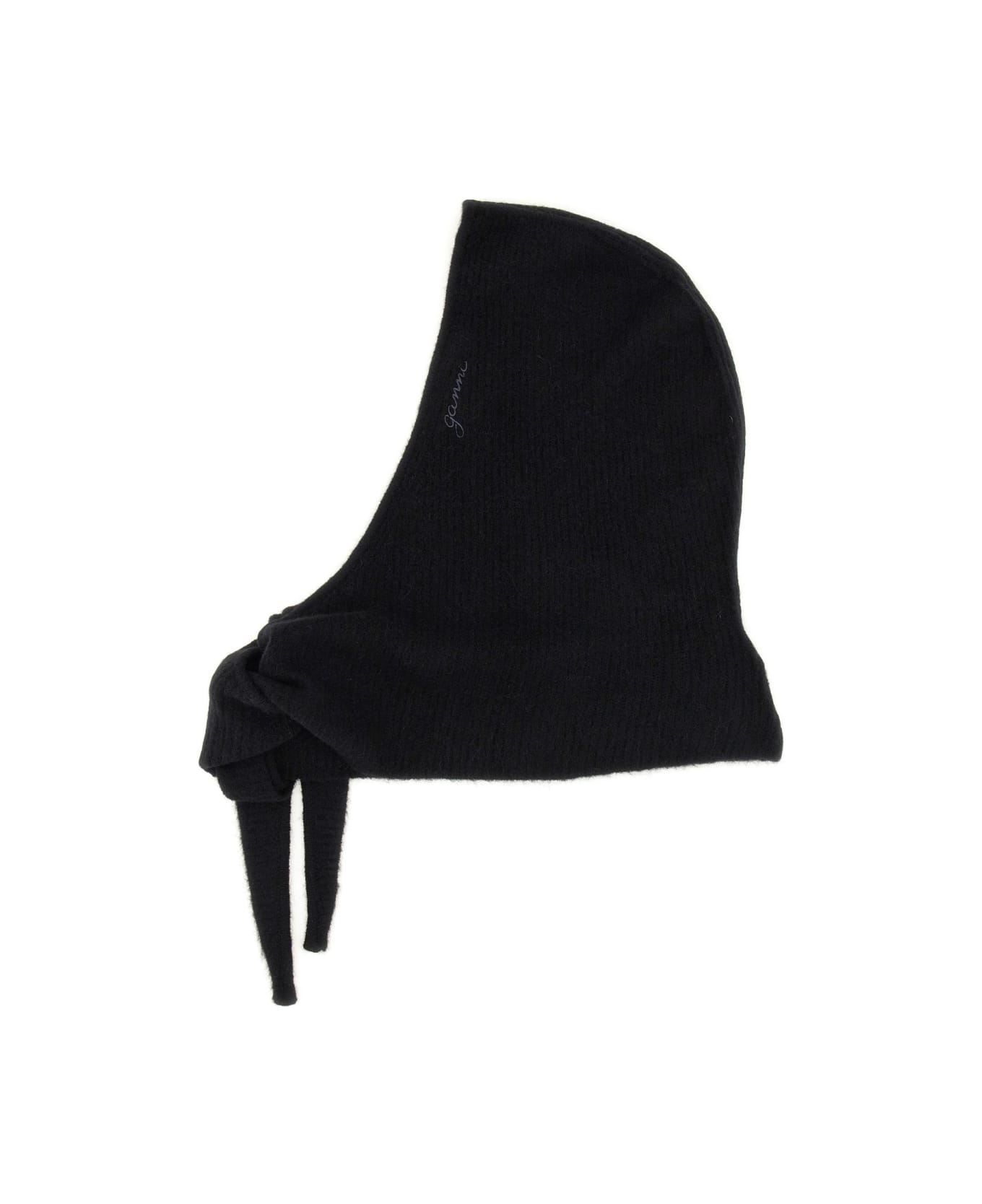 Ganni Wool Balaclava - BLACK