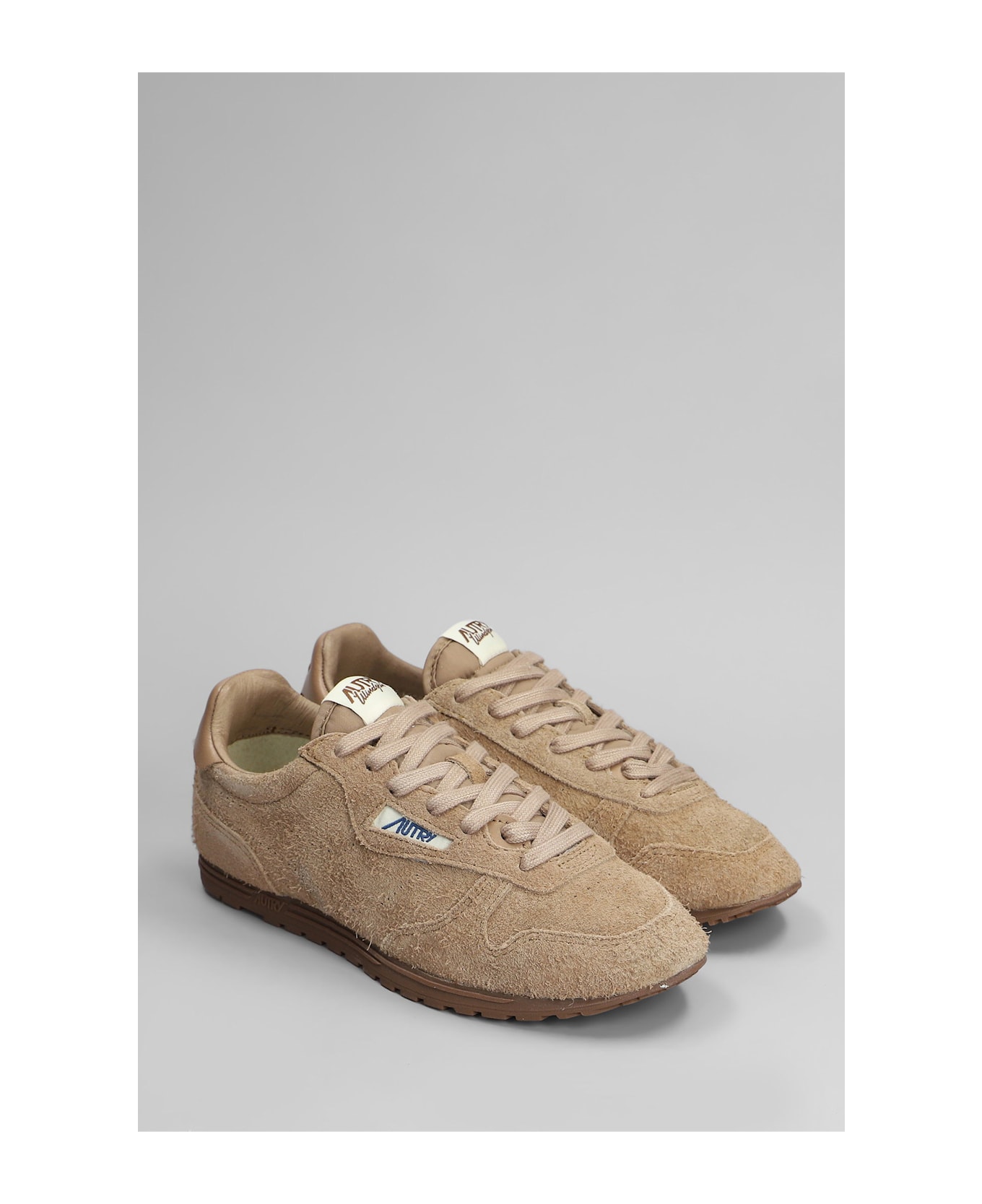 Autry Windspin Sneakers In Brown Suede - brown