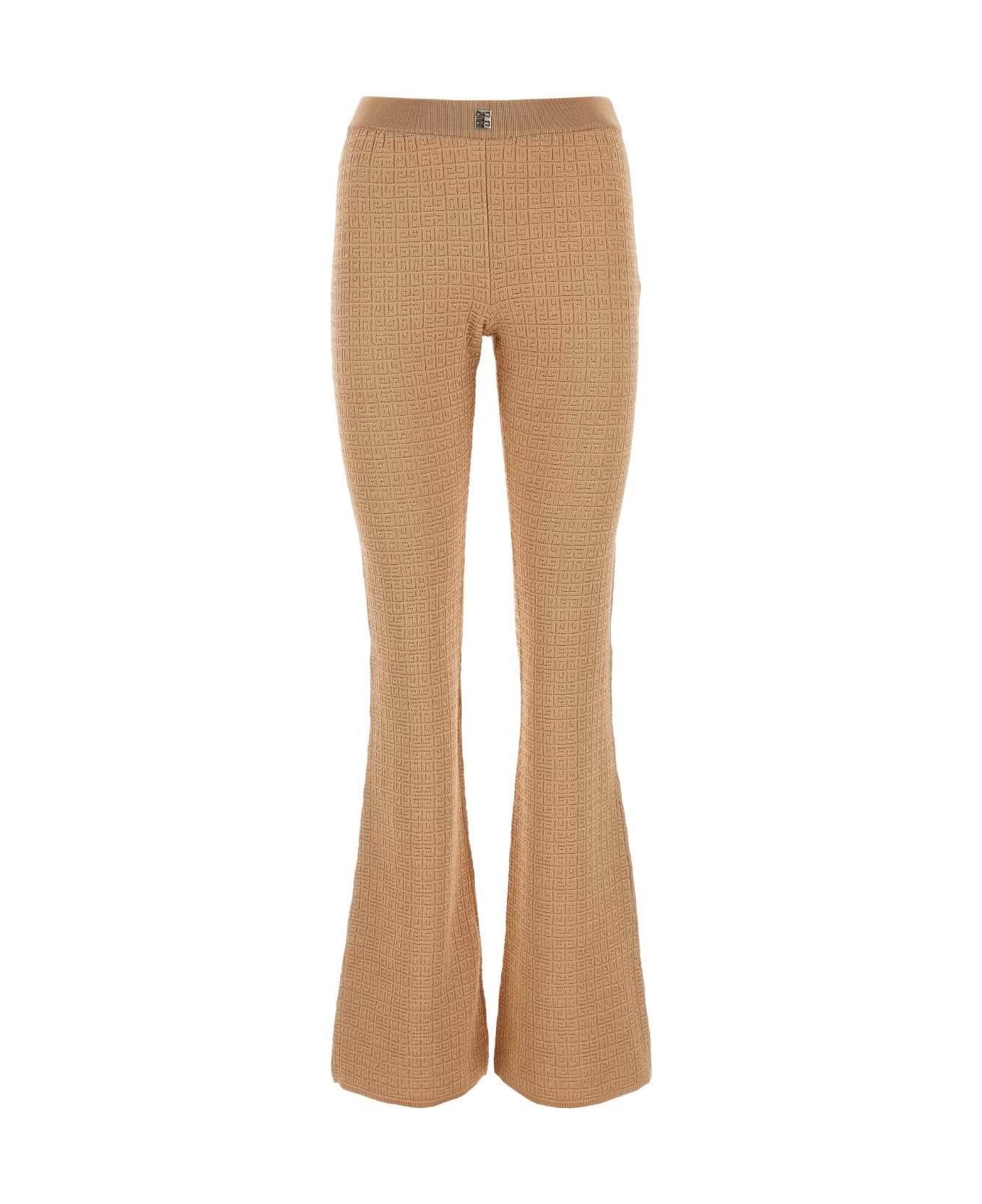 Givenchy Skin Pink Jacquard Flared Leg Pant - TAN