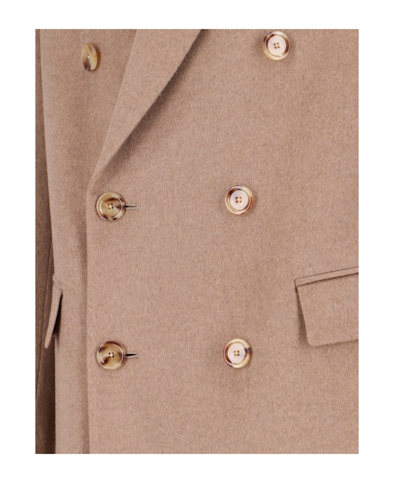 Lardini Double-breasted Midi Coat - Beige