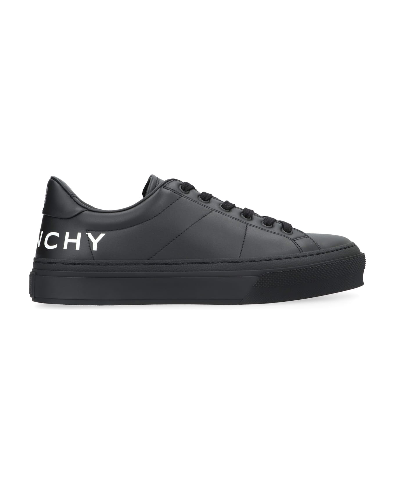 Givenchy City Sport Leather Low-top Sneakers - Black