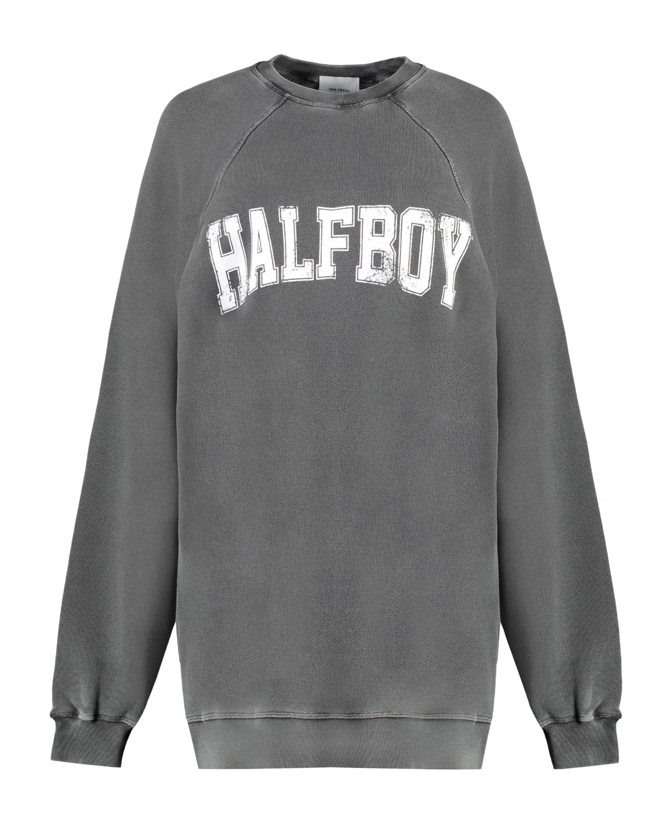HALFBOY Cotton Crew-neck Sweatshirt - grey