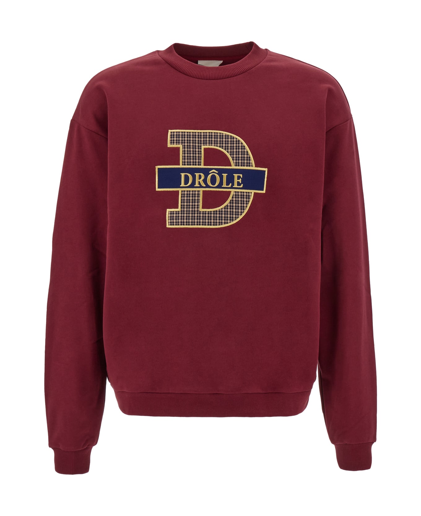 Drôle de Monsieur Bordeaux Cotton Oversize Sweatshirt - WN