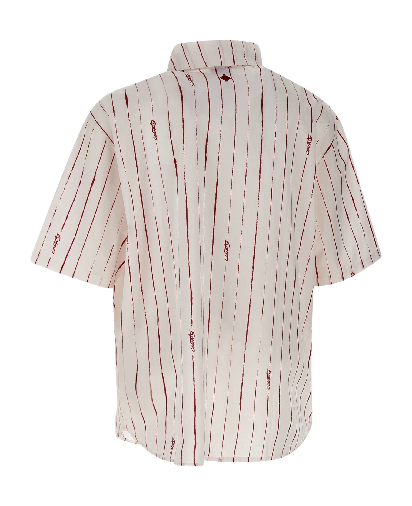 Marcelo Burlon "county Pinstripes" Cotton Shirt - WHITE