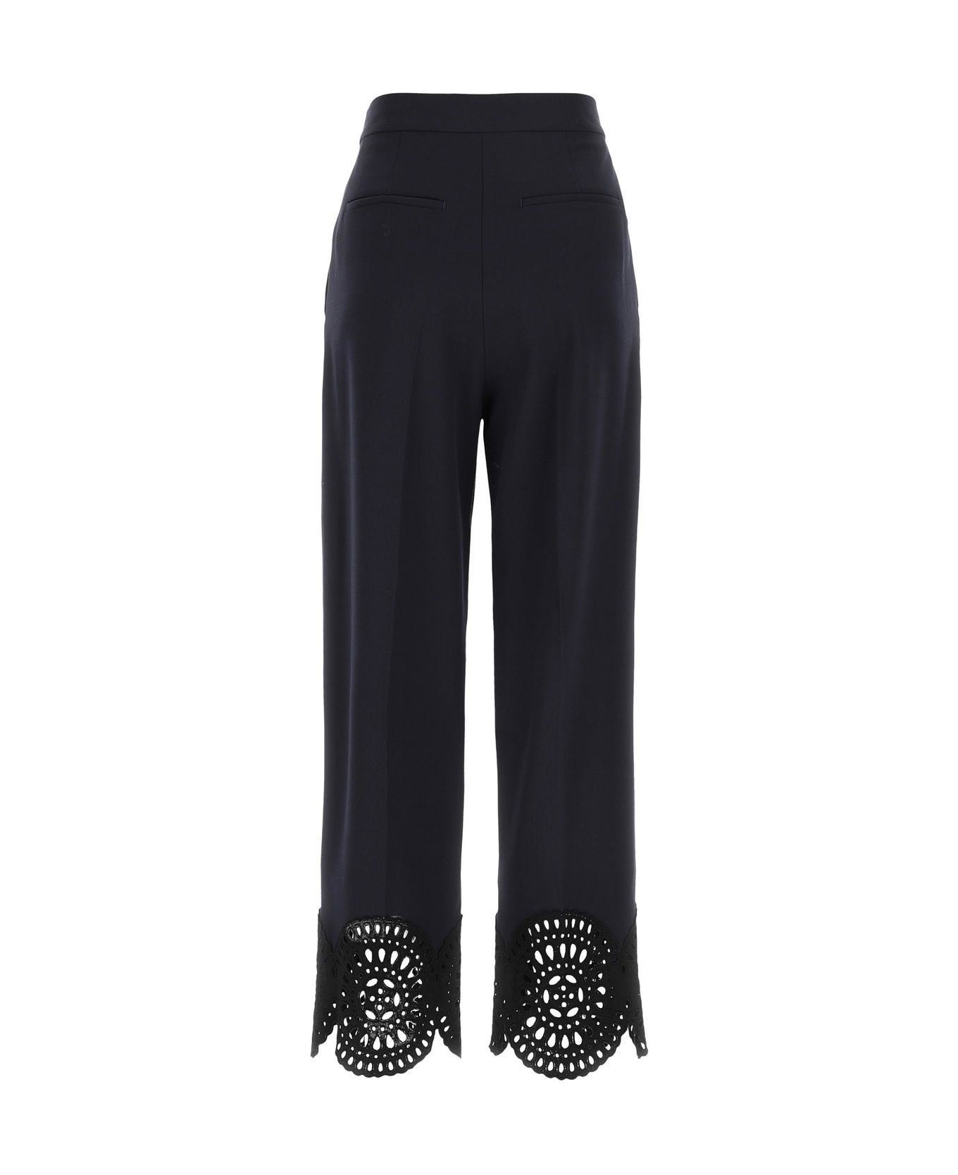 Stella McCartney Navy Blue Stretch Polyester Blend Pant - BLACK