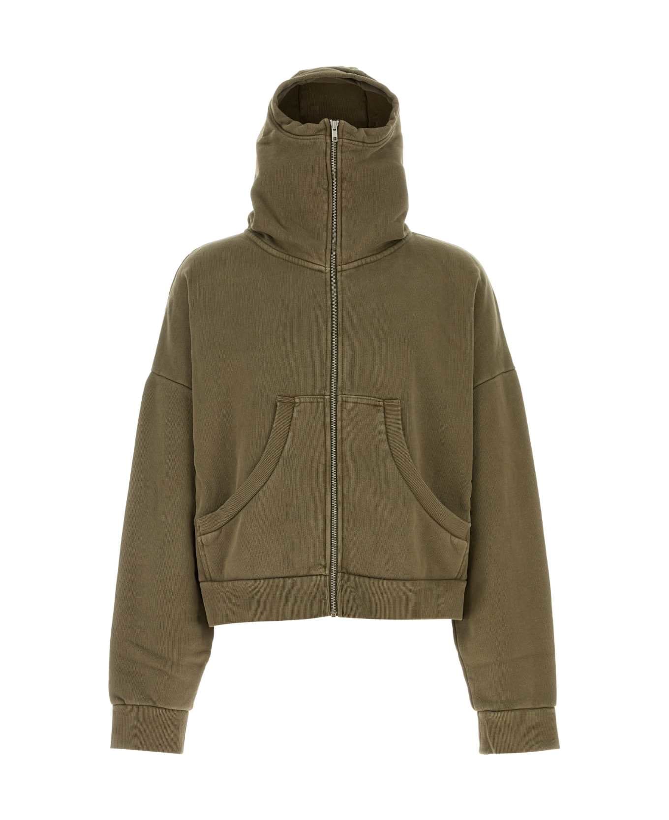 Entire Studios Army Green Cotton Oversize Sweatshirt - Mi Military