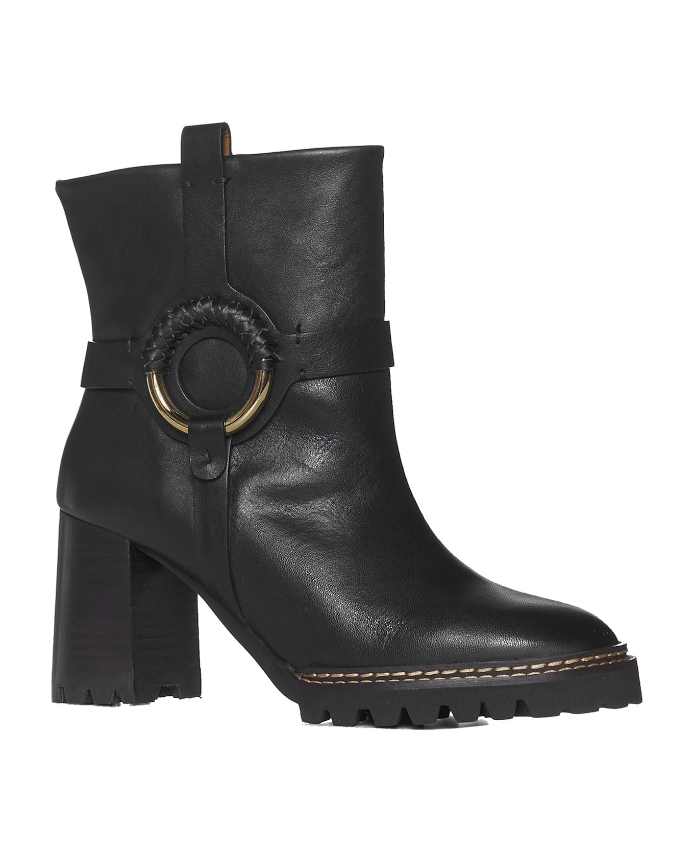 See by Chloé Hana Leather Boots - Black
