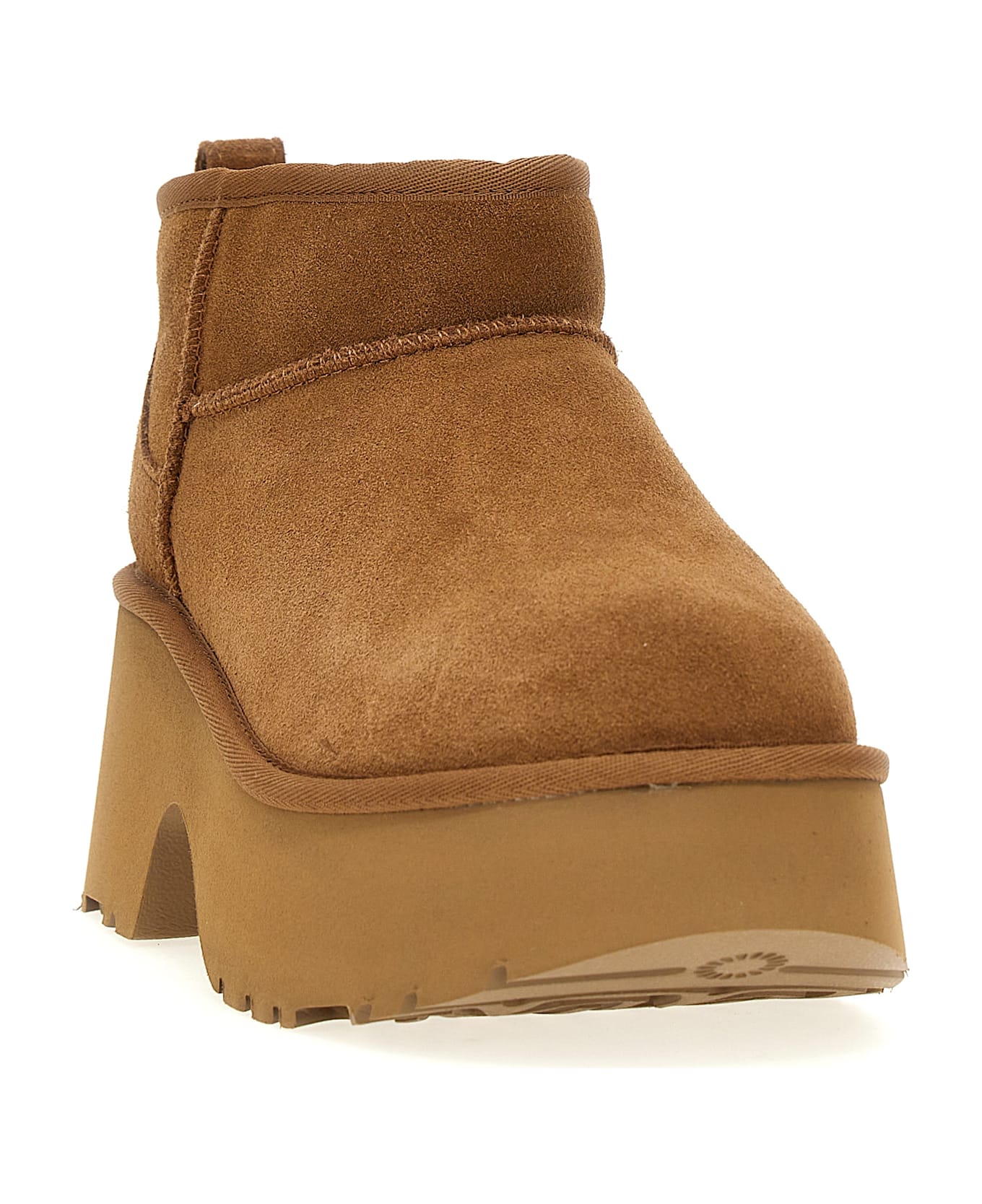 UGG 'classic Ultra Mini New Heights' Ankle Boots - Brown