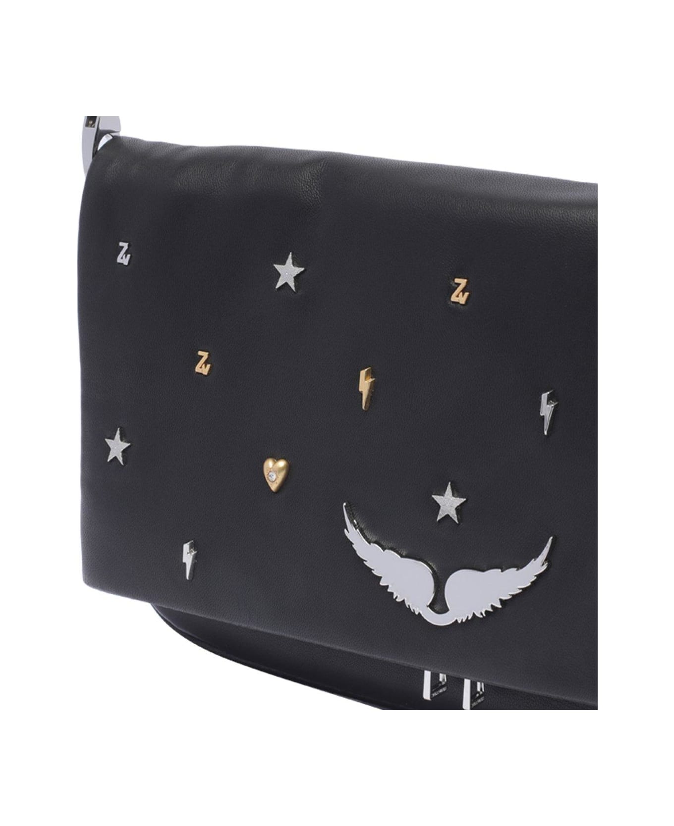 Zadig & Voltaire Rock Lucky Charms Chain-linked Clutch Bag - Noir