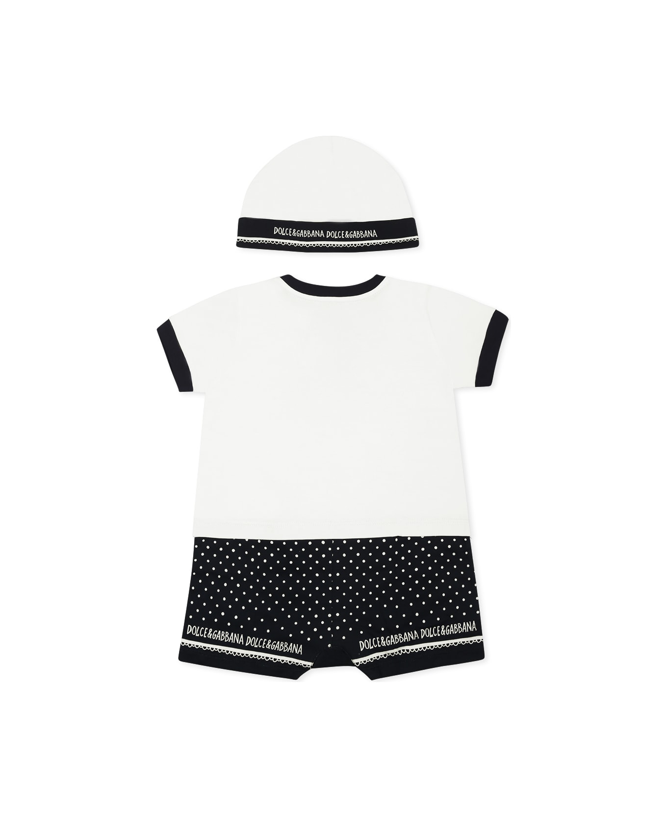 Dolce 
Gabbana Multicolor Romper Set For Baby Boy With Logo - Multicolor