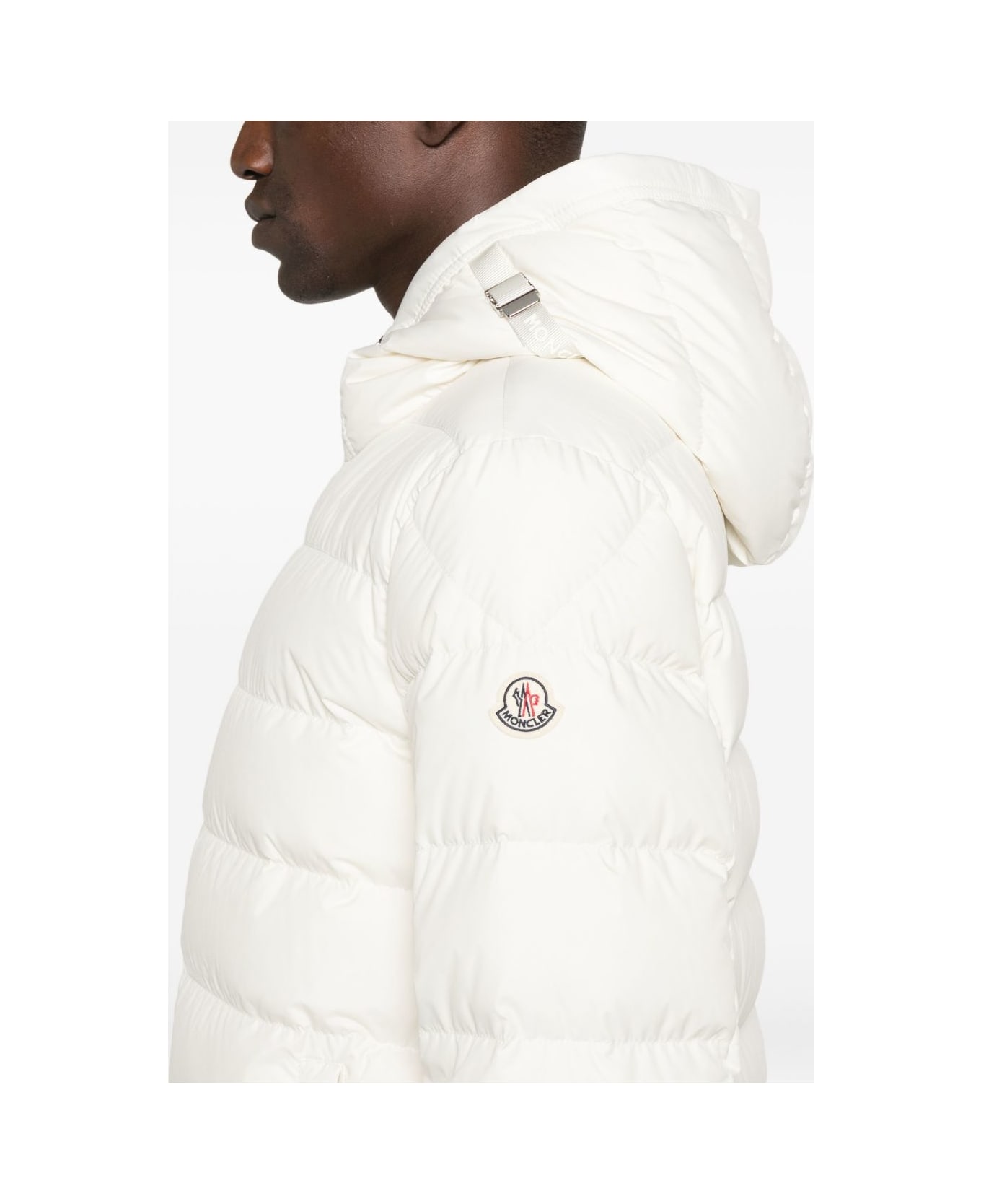 Moncler White Hooded Down Jacket - White コート