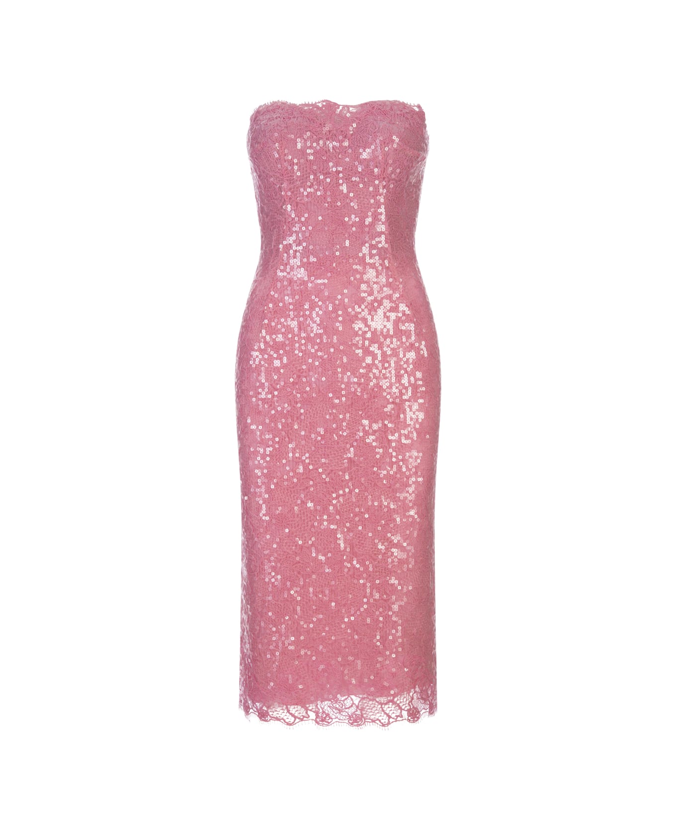 Ermanno Scervino Pink Lace Midi Dress With Crystals | italist, ALWAYS ...
