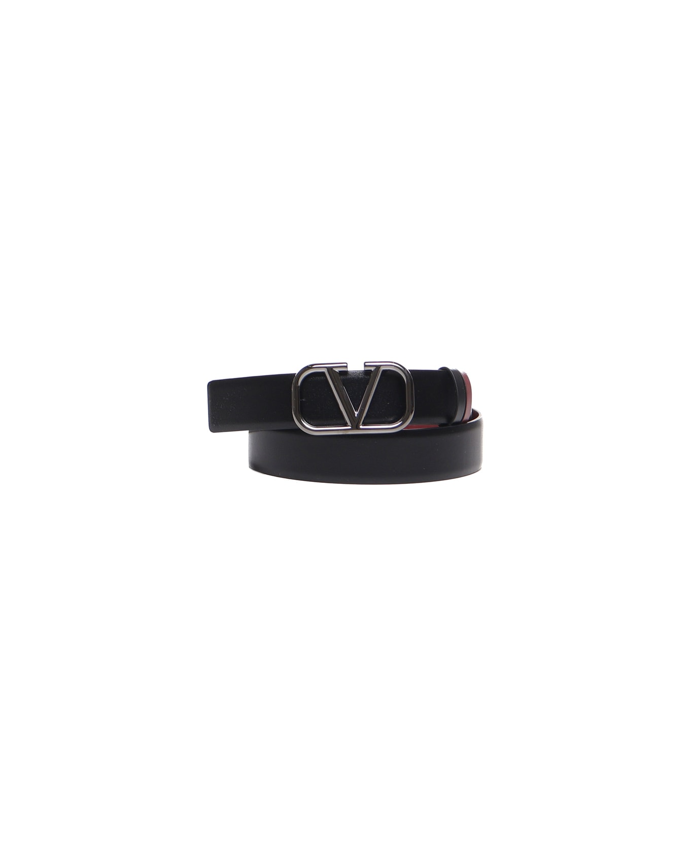 Valentino kamouflagemonstrade Garavani Vlogo Signature Reversible Belt - Black