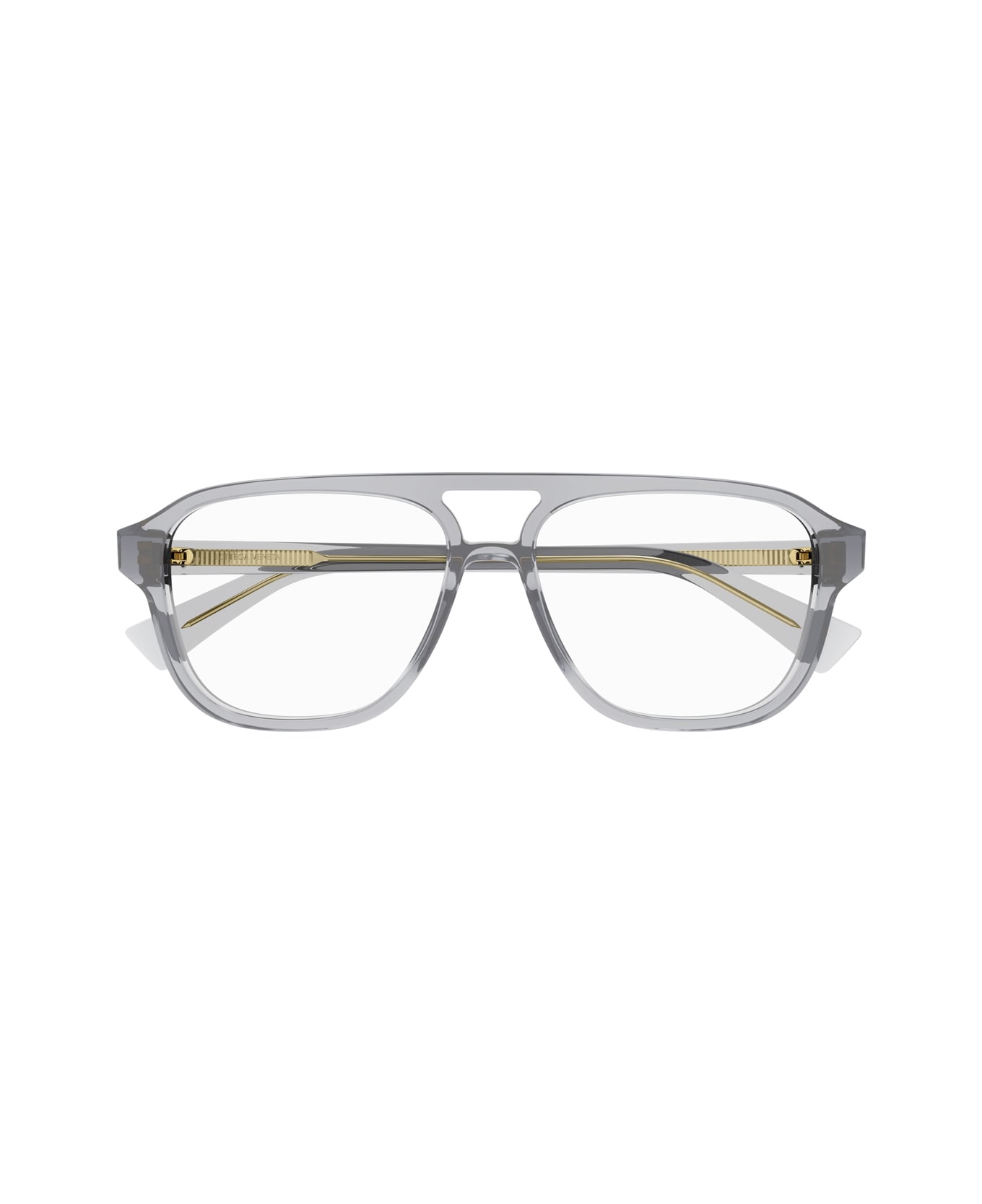 Bottega Veneta Eyewear Bottega Veneta Bv1294o Linea New Classic 004 Grey Trasparent Glasses - Grigio