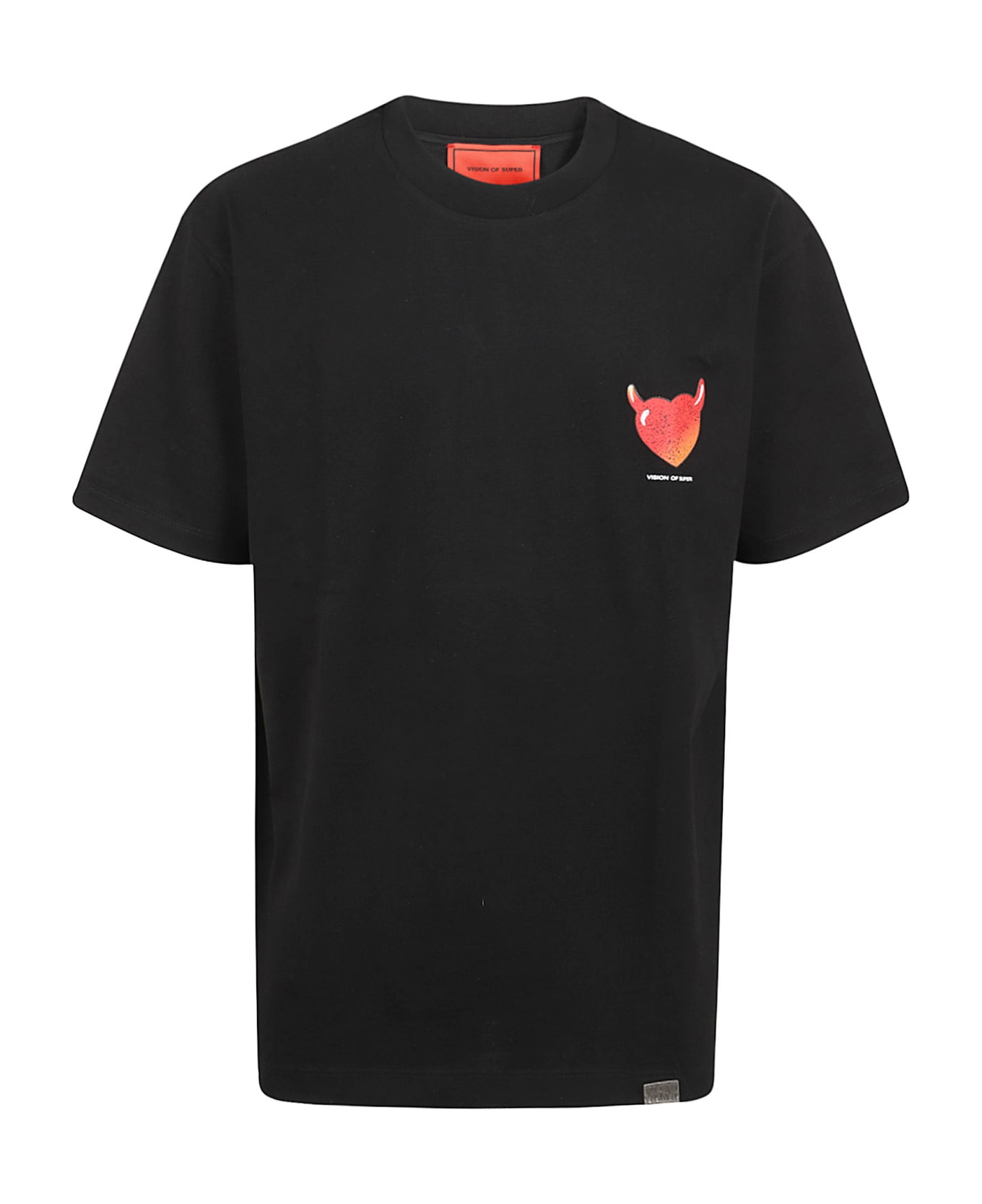 Vision of Super Black T-shirt With "puffy Love" Print - Black