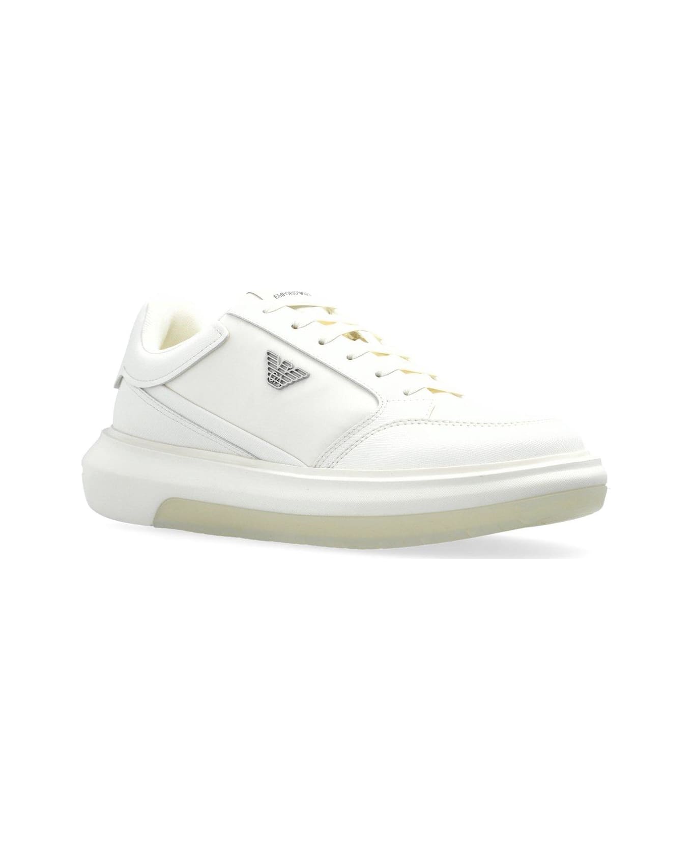 Emporio Armani Sneakers With Logo - White