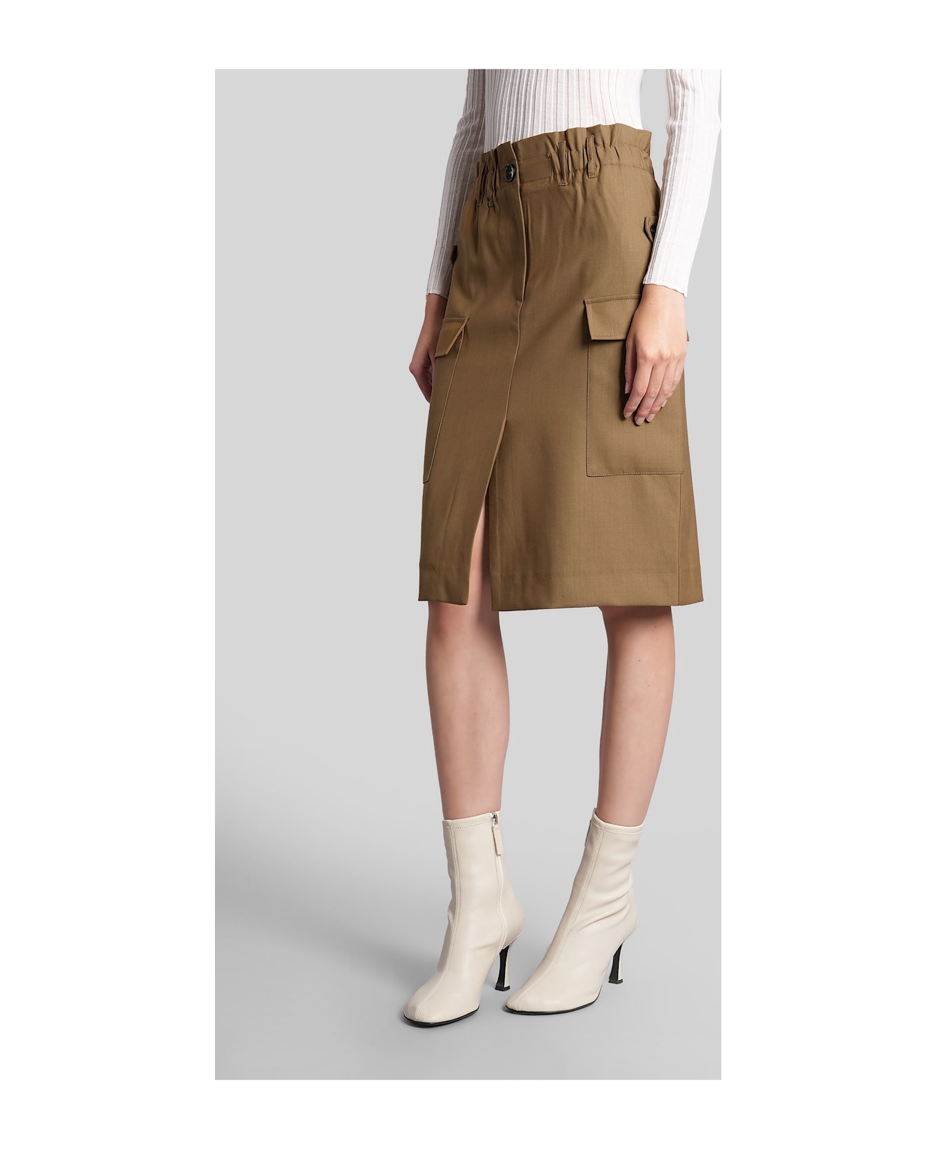 IRO Carrie Skirt In Camel Wool - Camel