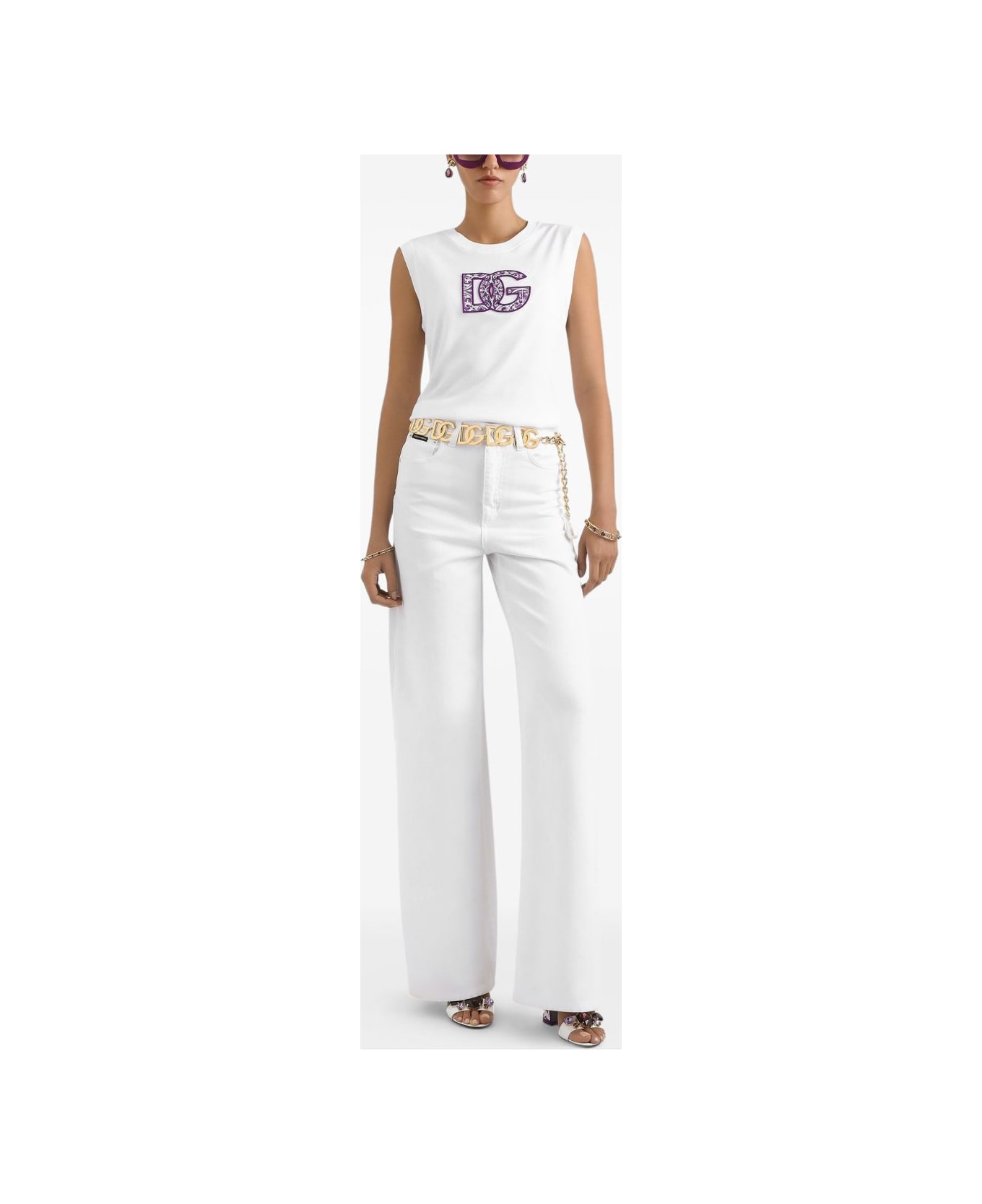 Dolce 
Gabbana Logo Cotton T-shirt - White