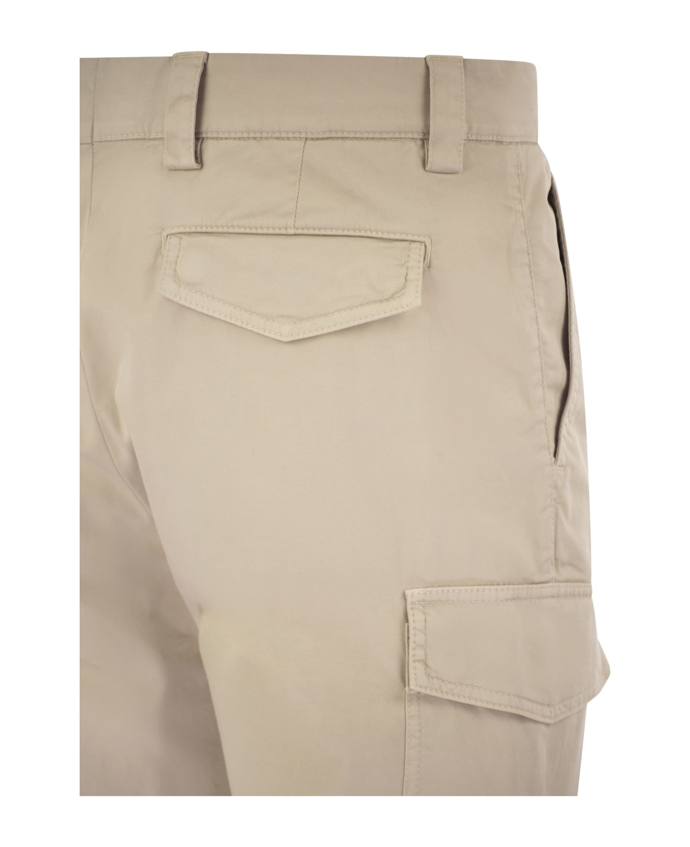 Brunello Cucinelli Garment-dyed Leisure Fit Trousers - Butter