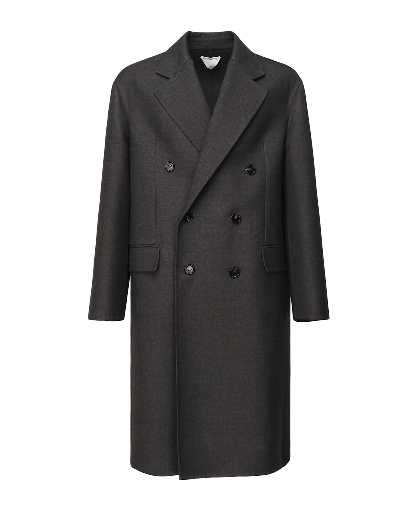 Bottega Veneta Double-layer Wool Coat - ANTHRACITE MELANGE