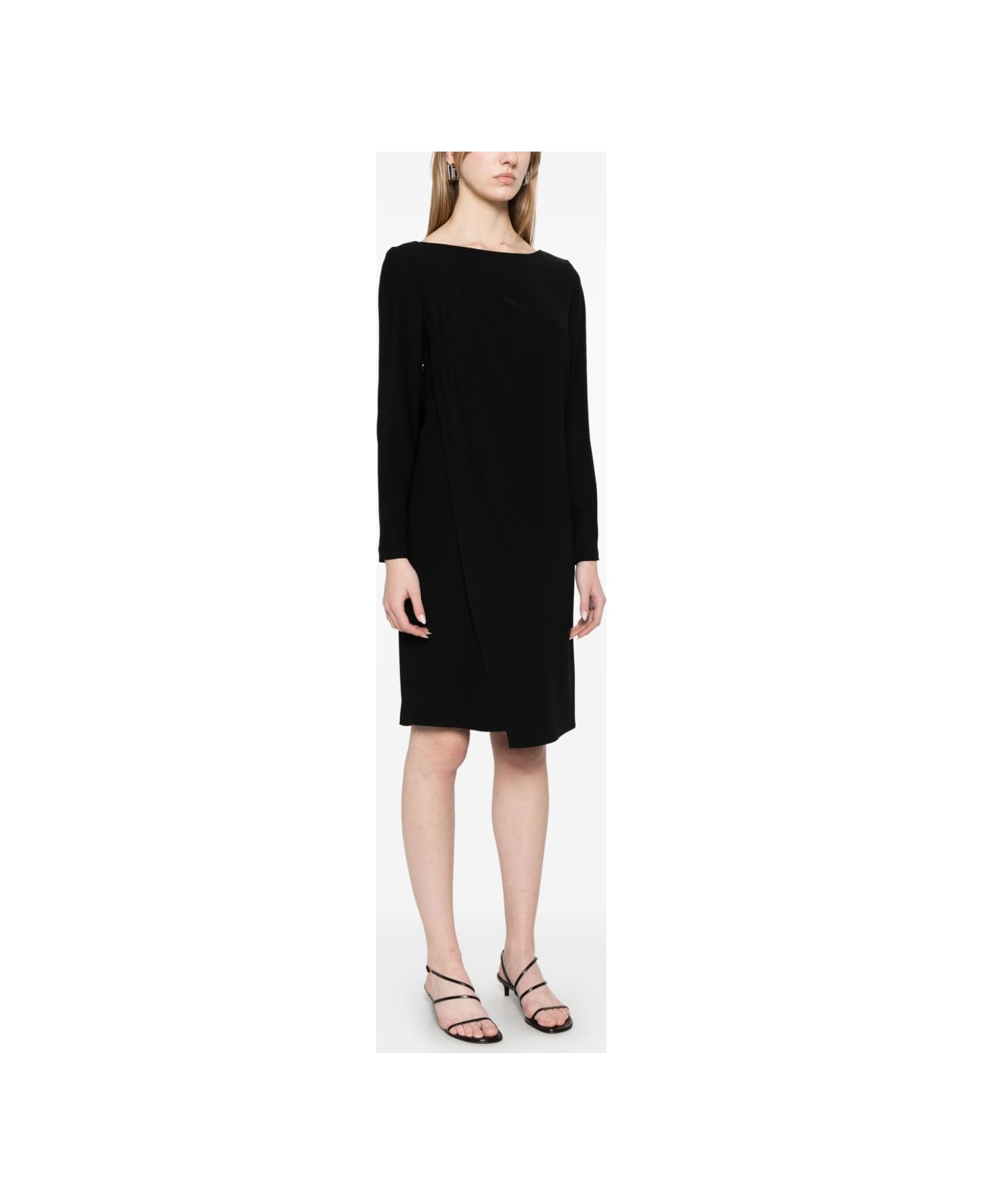 Emporio Armani Cady Short Dress - Black