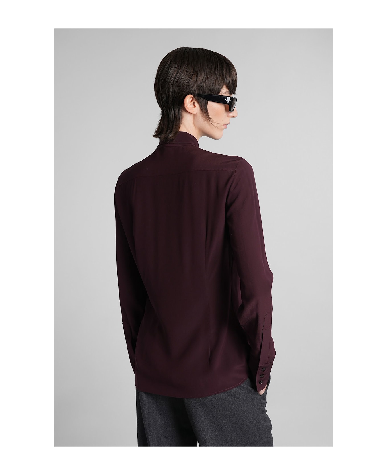 Stella McCartney Shirt In Bordeaux Silk - bordeaux