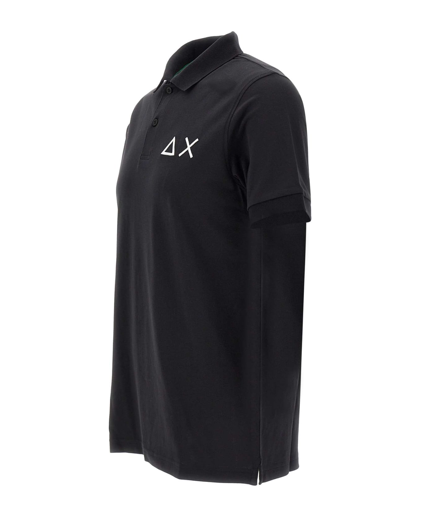 Sun 68 "big Logo" Polo Shirt Cotton - BLACK ポロシャツ