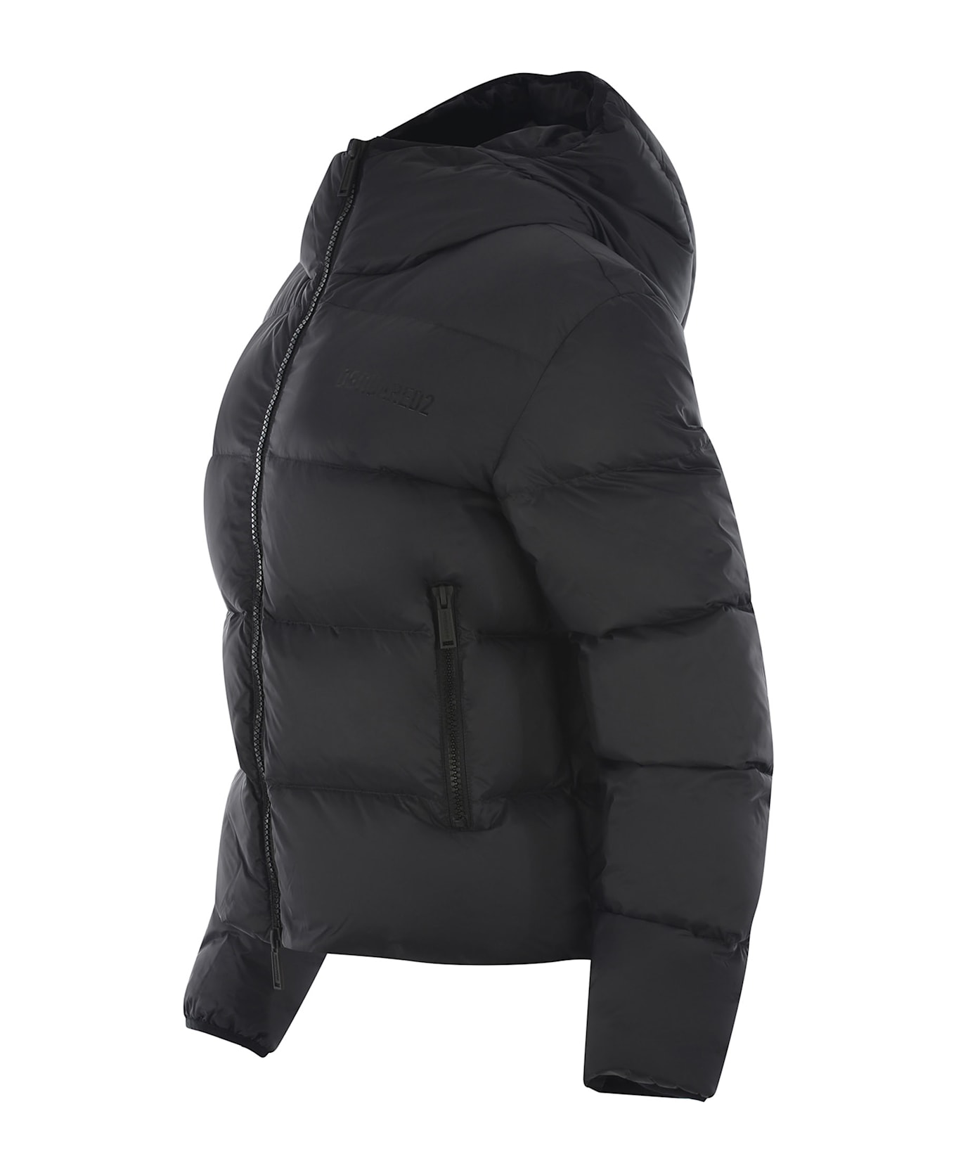 Dsquared2 Black Nylon Down Jacket - BLACK