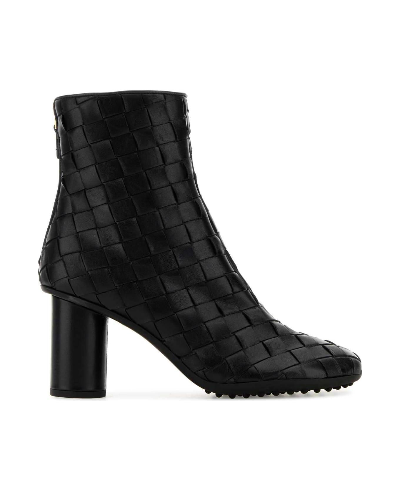 Bottega Veneta Black Leather Atomic Ankle Boots - Black