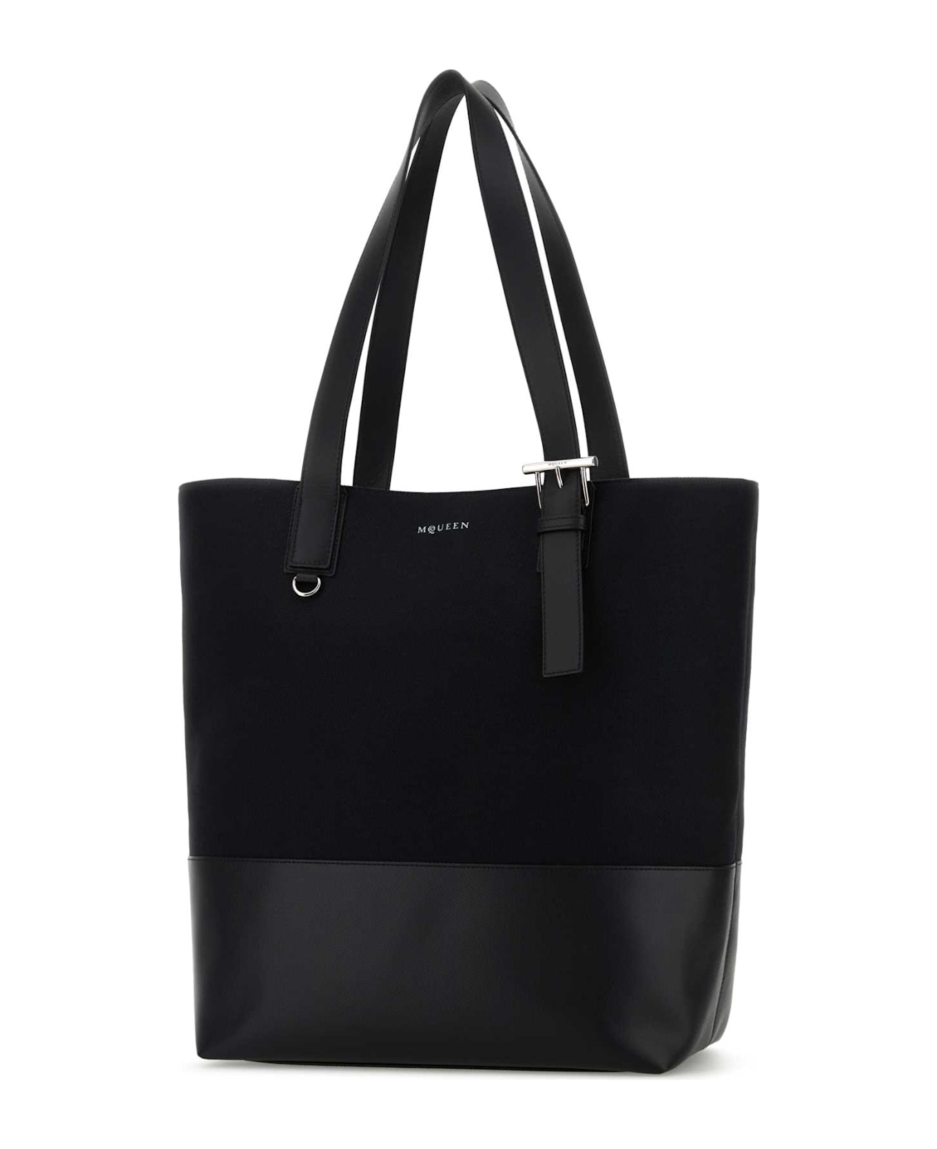 Alexander McQueen Black Canvas Shopping Bag - Black