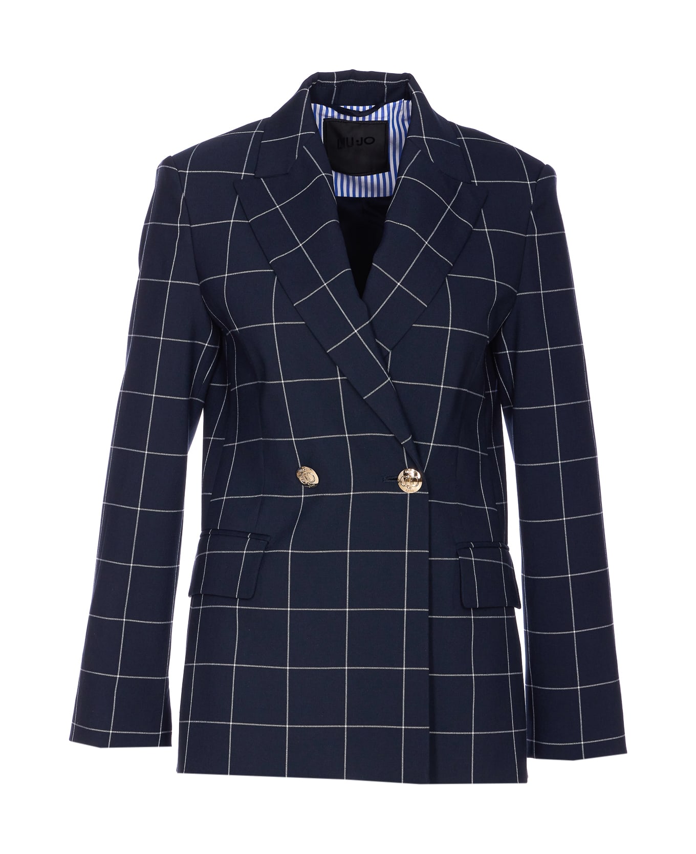 Liu-Jo Check Jacket - Blue