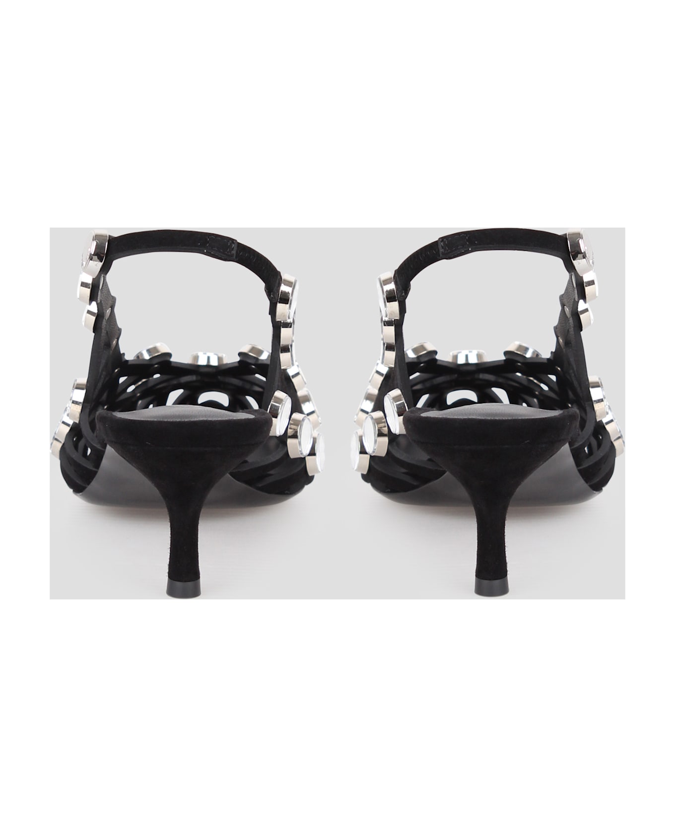 The Attico Grid Slingback Sandals