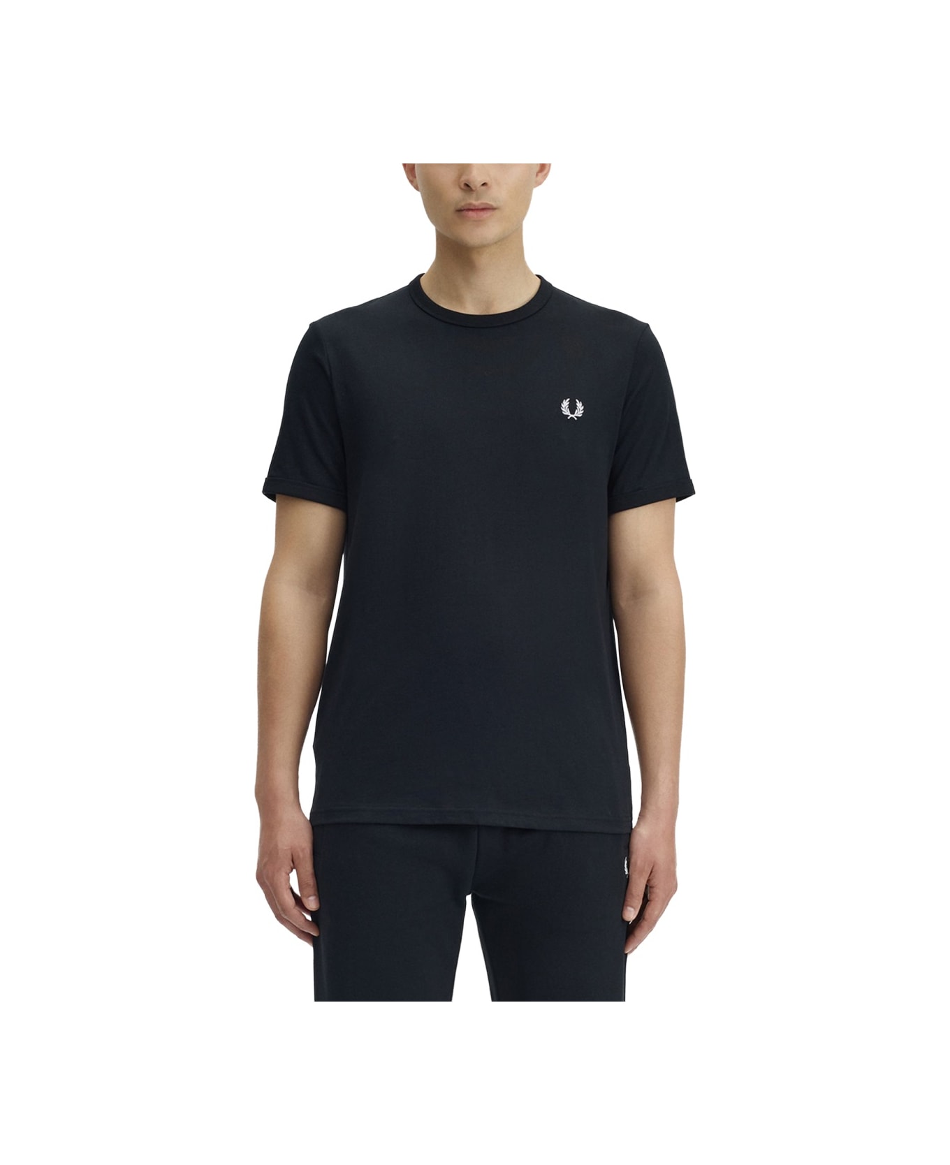 Fred Perry T-shirt With Logo - BLACK