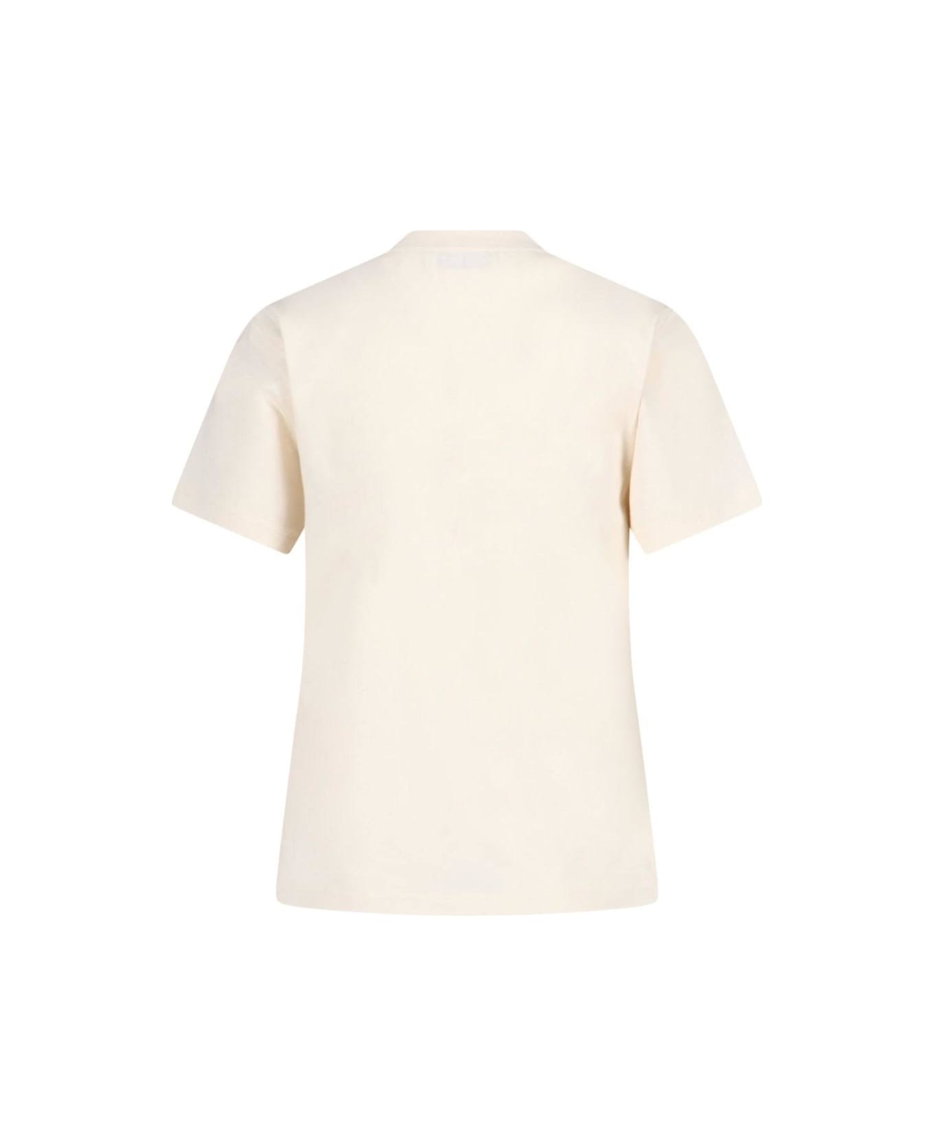 Miu Miu Logo T-shirt With Rhinestones | italist