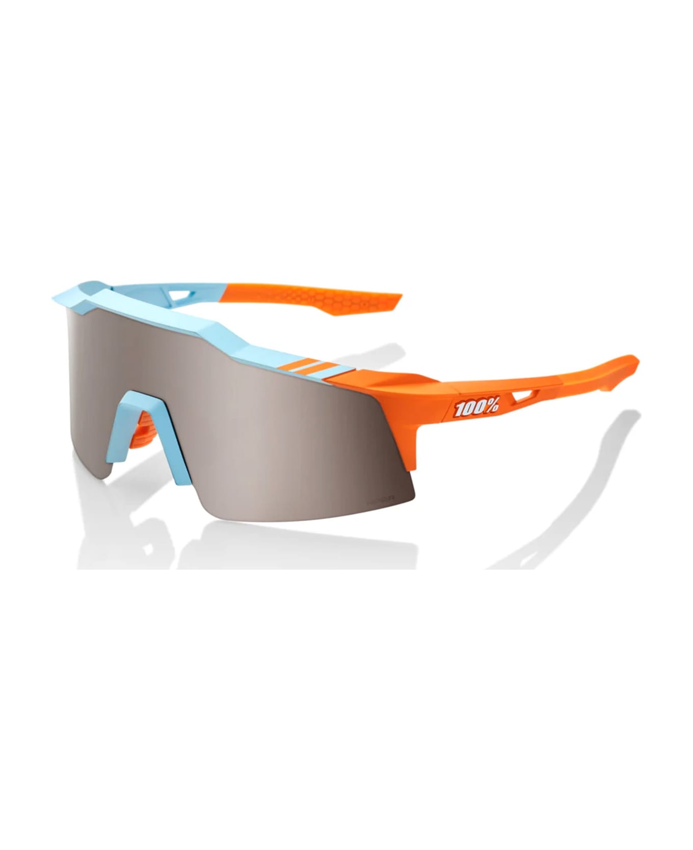 100% Speedcraft Sl - Soft Tact Two Tone / Hiper Silver Sunglasses - orange サングラス