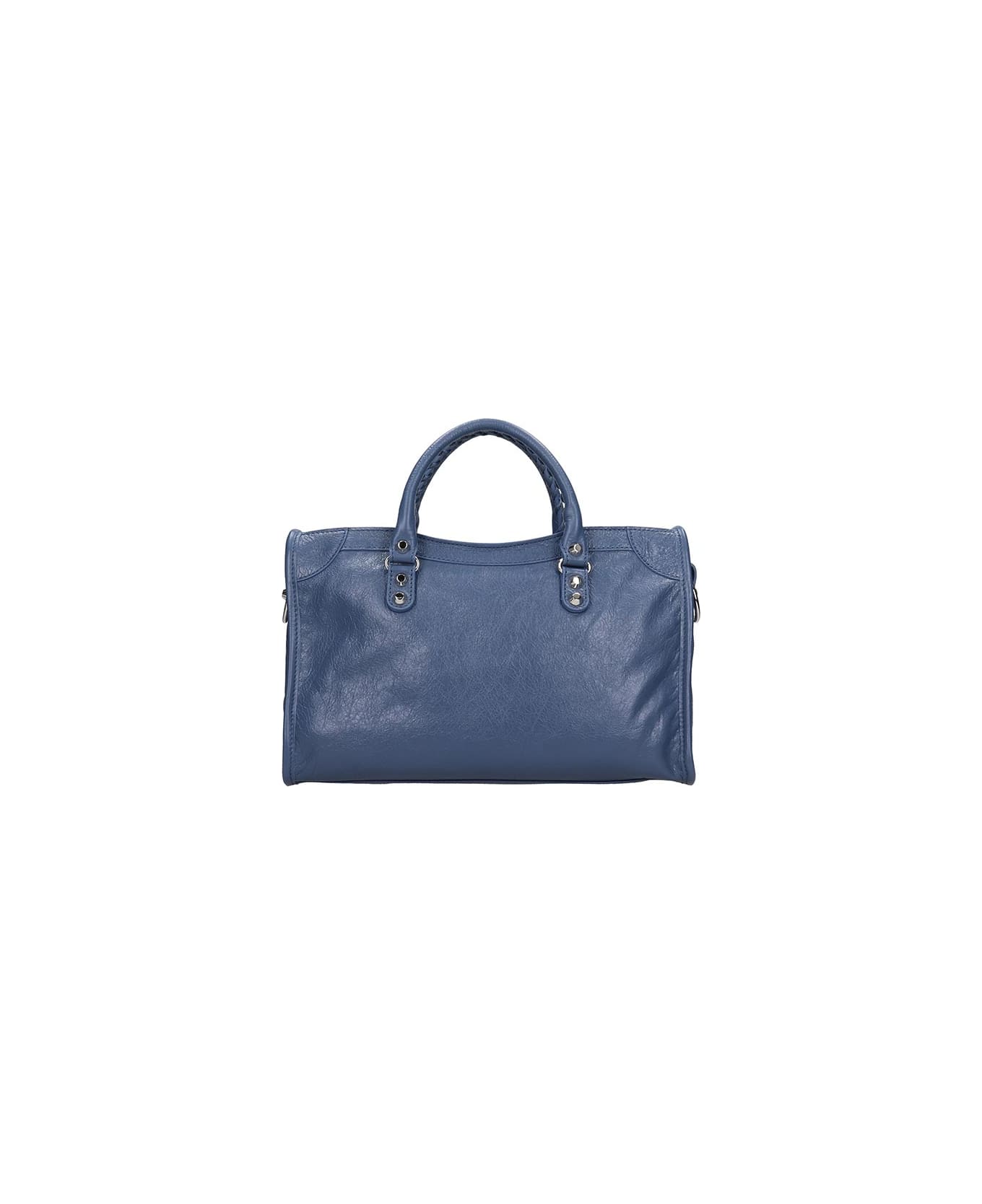 Balenciaga Class City S Aj Hand Bag In Blue Leather - blue