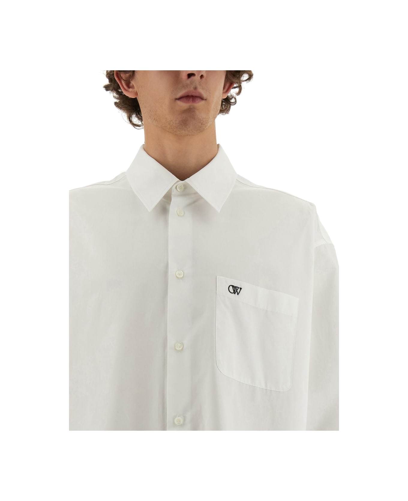 Off-White Shirt With Logo - WHITE