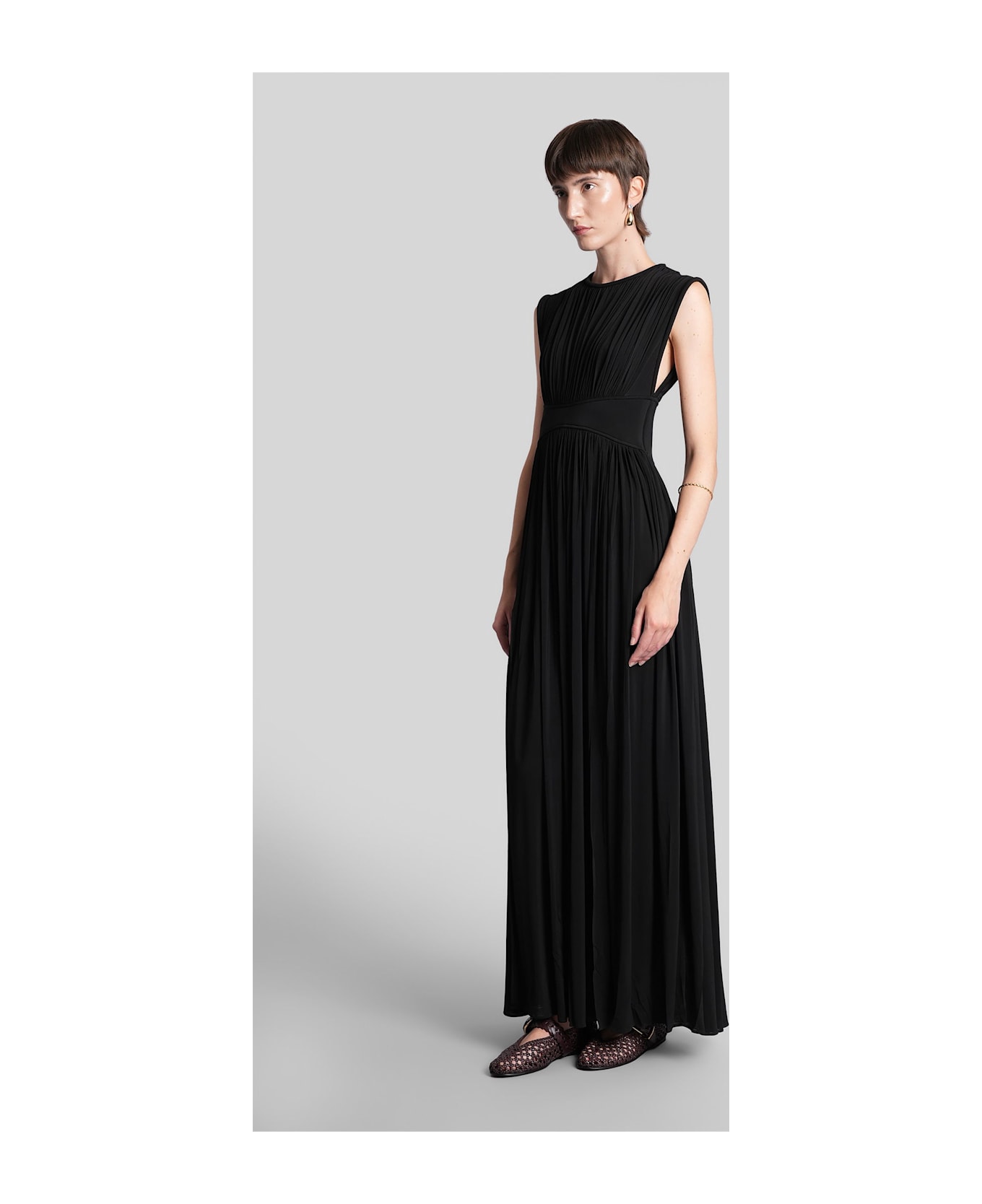 Zimmermann Long Dress In Black Viscose - black
