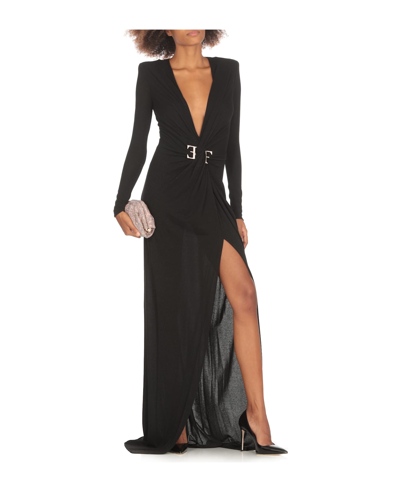 ELISABETTA FRANCHI::ドレス:40[RESALE] Elisabetta Franchi Red Carpet V-neck Dress | italist, ALWAYS