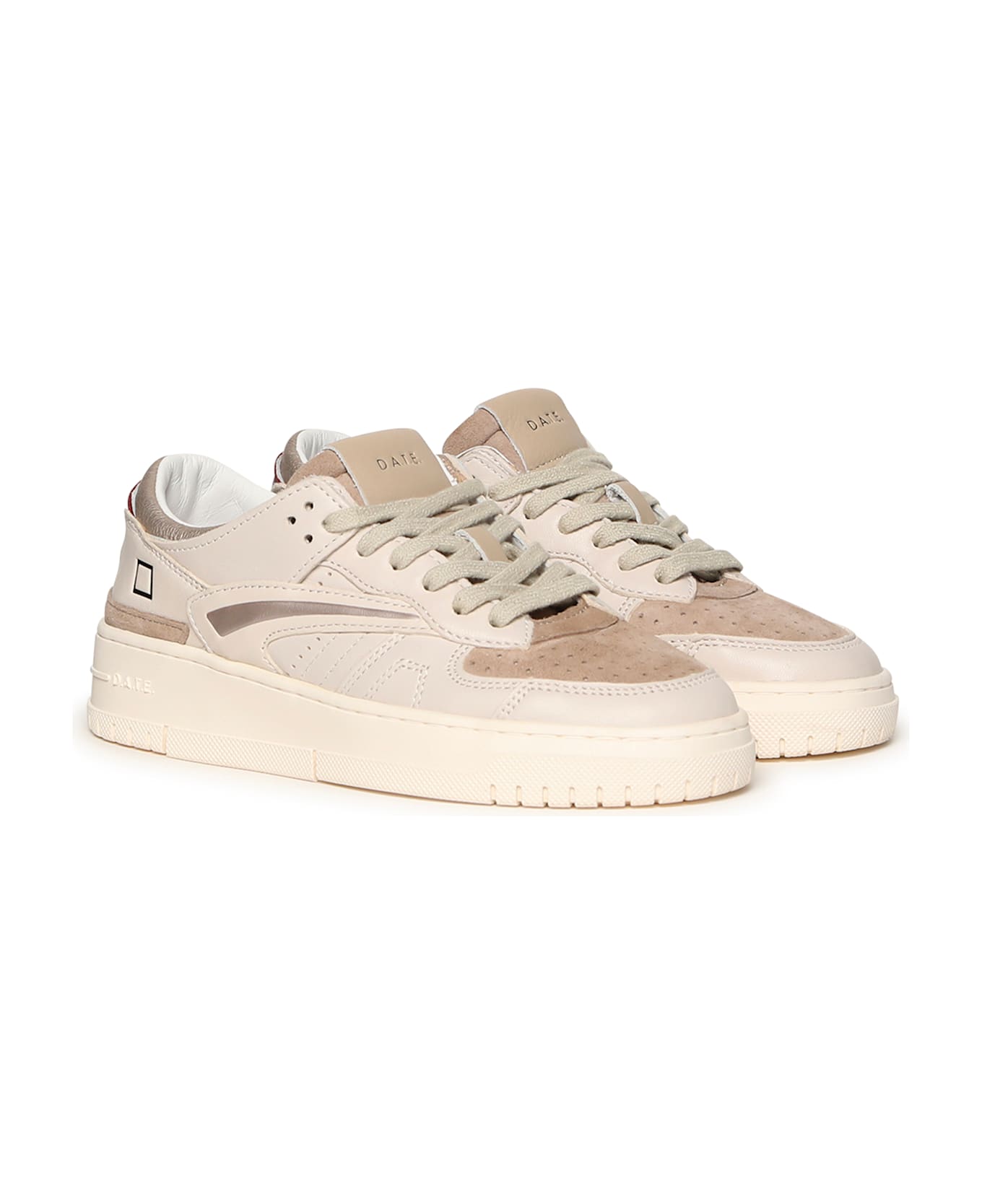 D.A.T.E. Torneo Shiny Leather Sneakers - White
