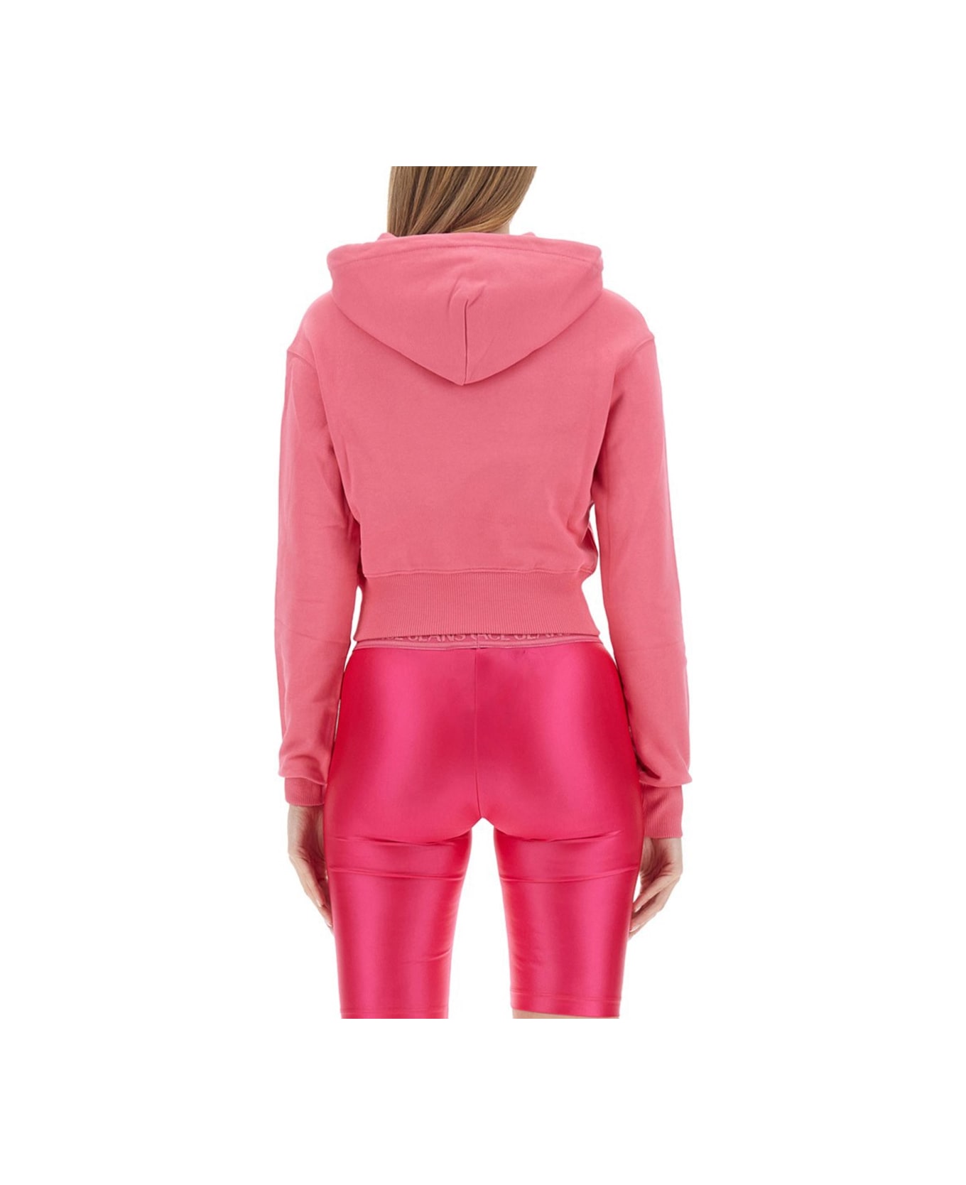 Versace Jeans Couture Cropped Sweatshirt - FUCHSIA