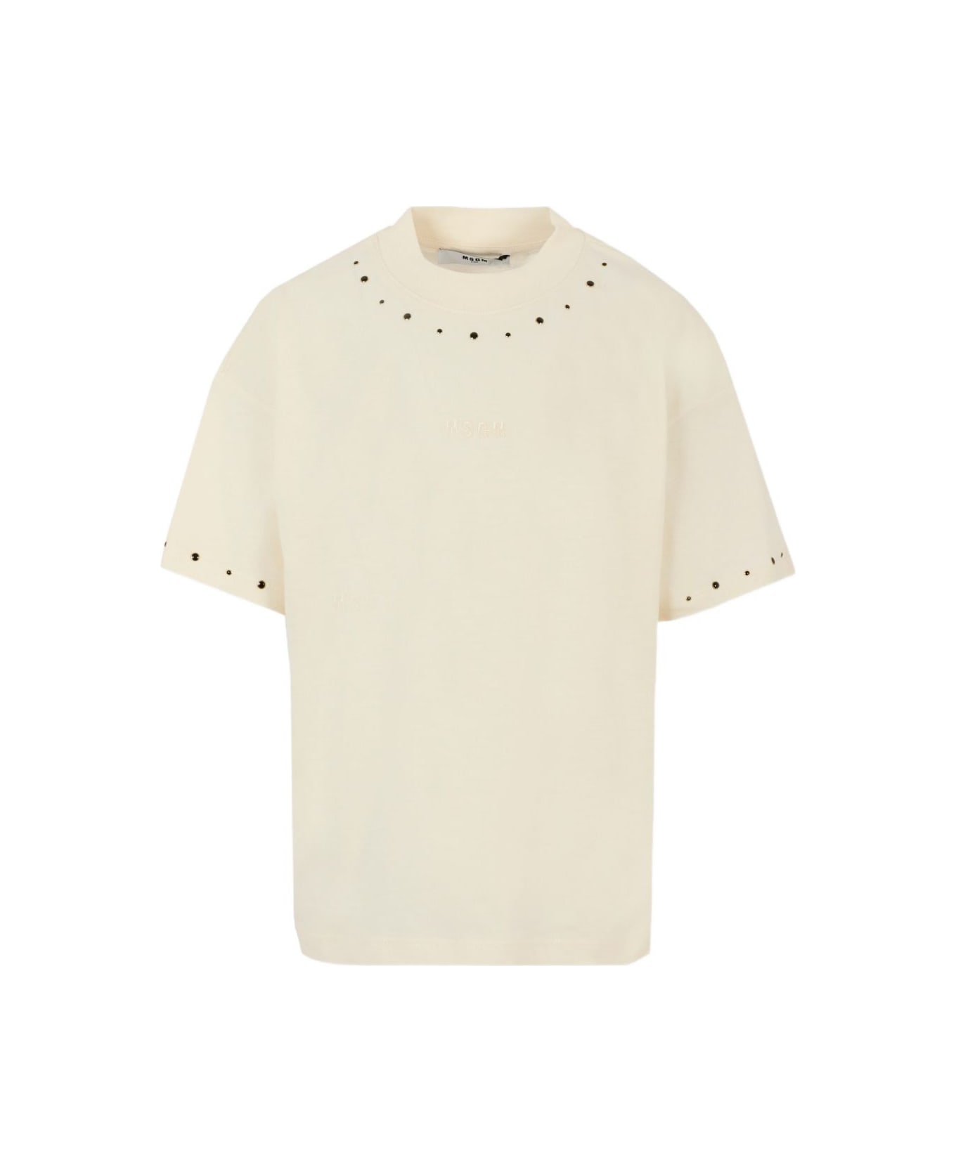 MSGM Kids Studded T-shirt - White