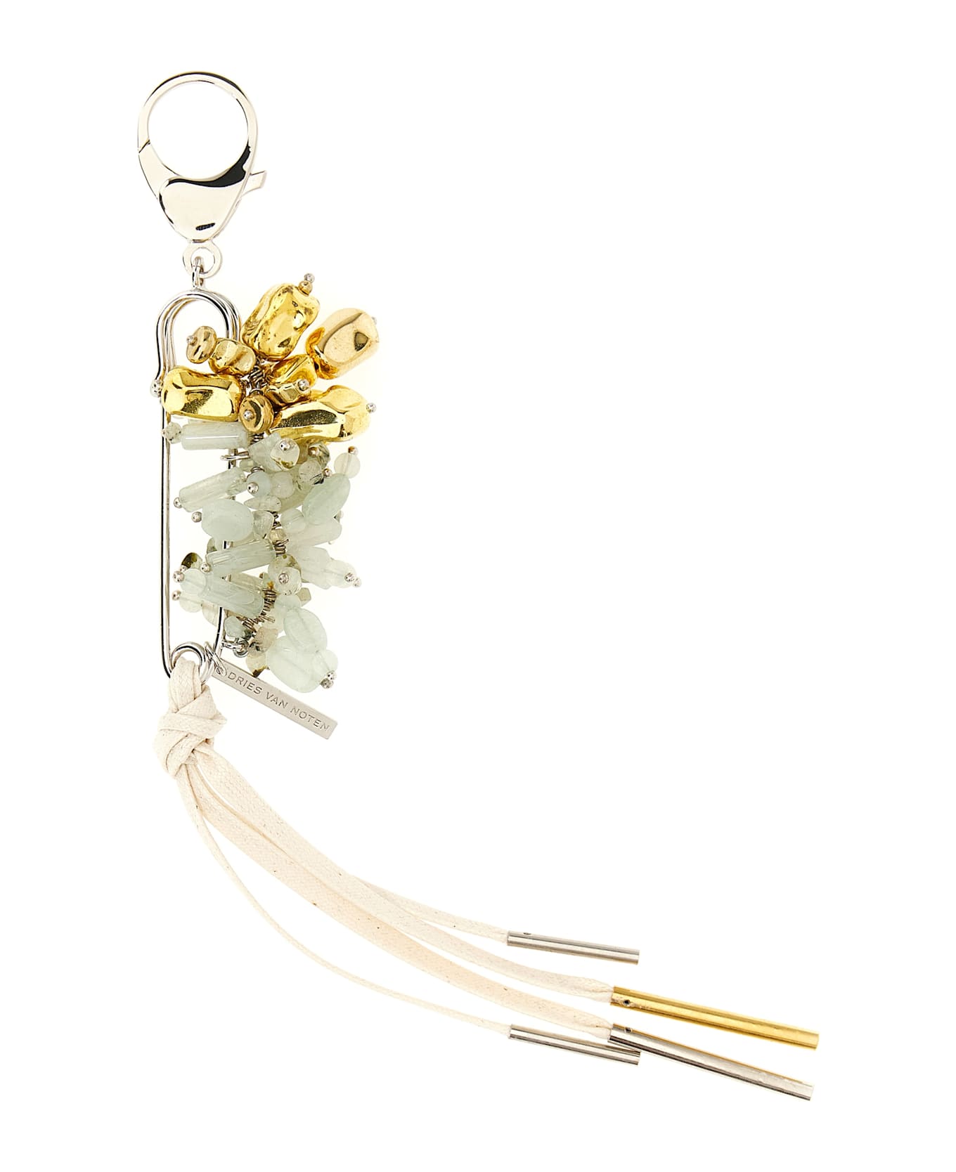 Dries Van Noten Brooch With Stones - Brown