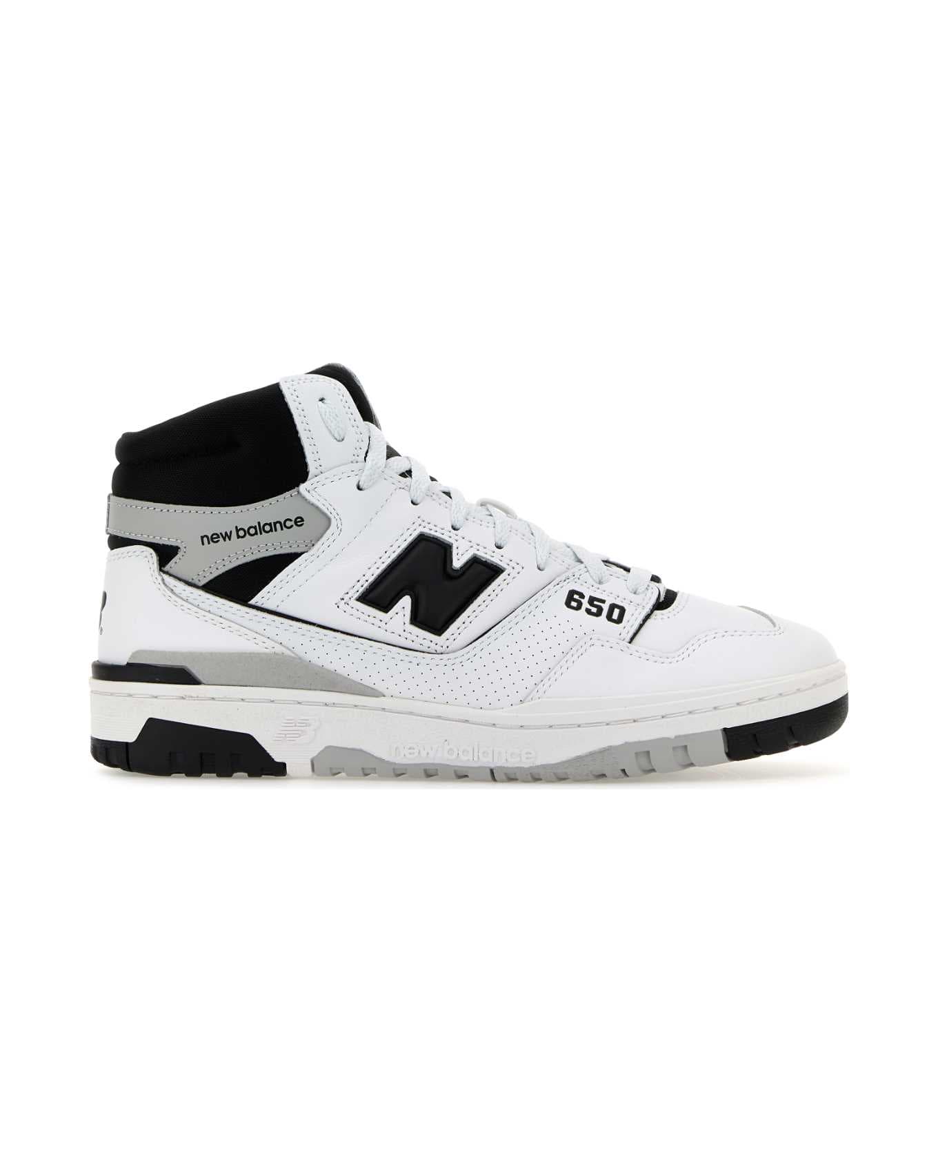 New Balance Multicolor Leather 650 Sneakers - WHITE