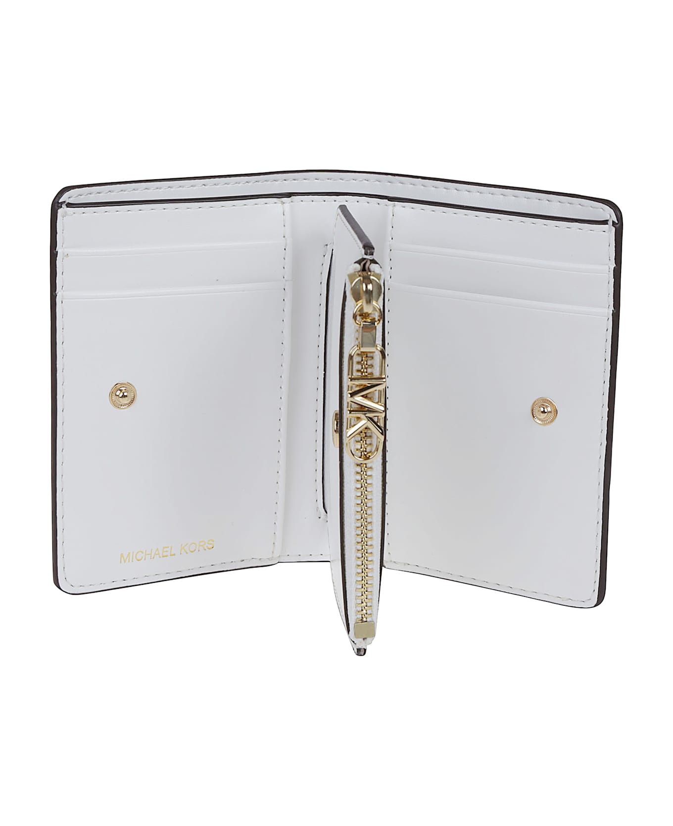 Michael Kors Medium Snap Jet Set Billfold Wallet - Optic White
