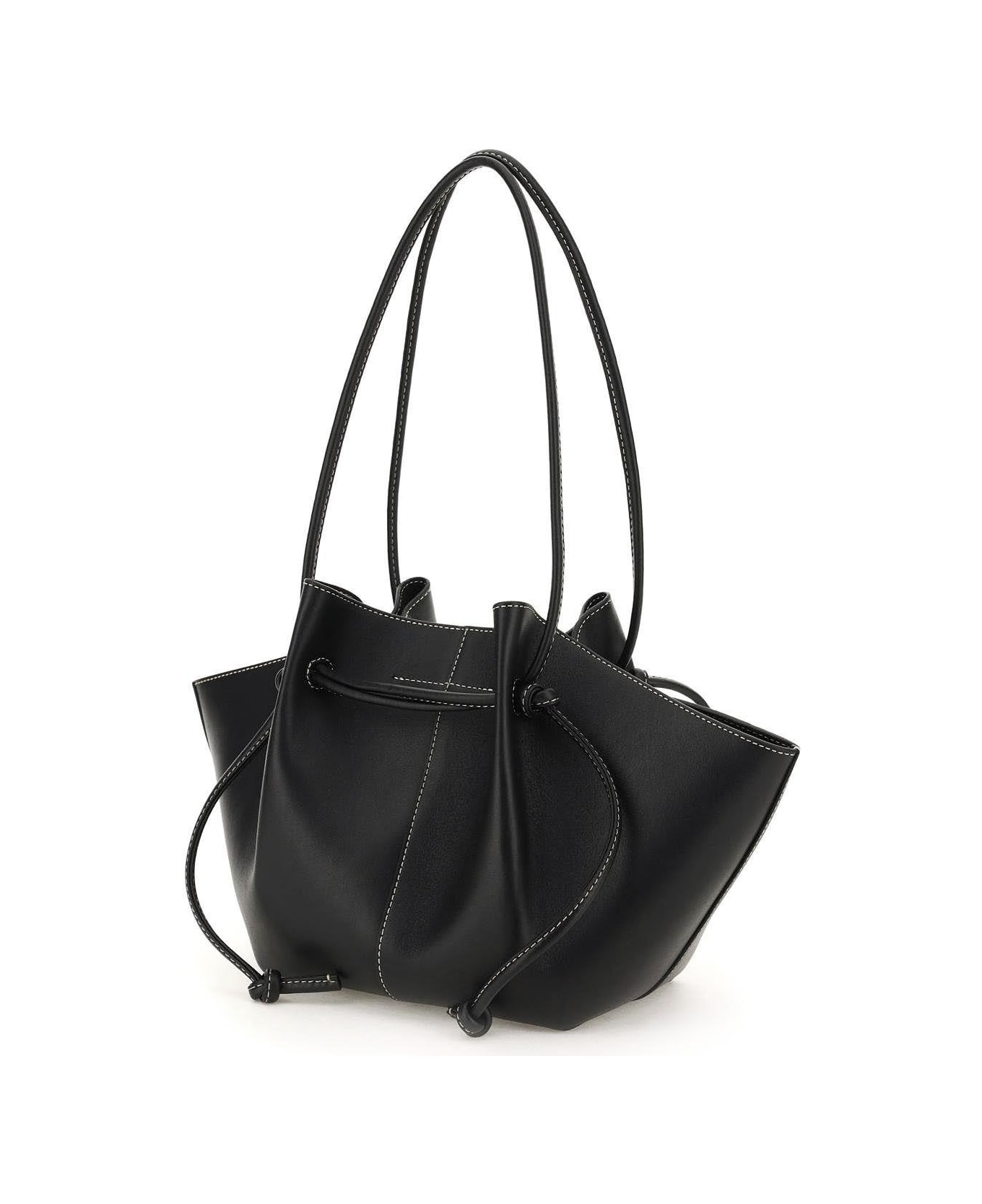 YUZEFI Leather Mochi Bag - BLACK